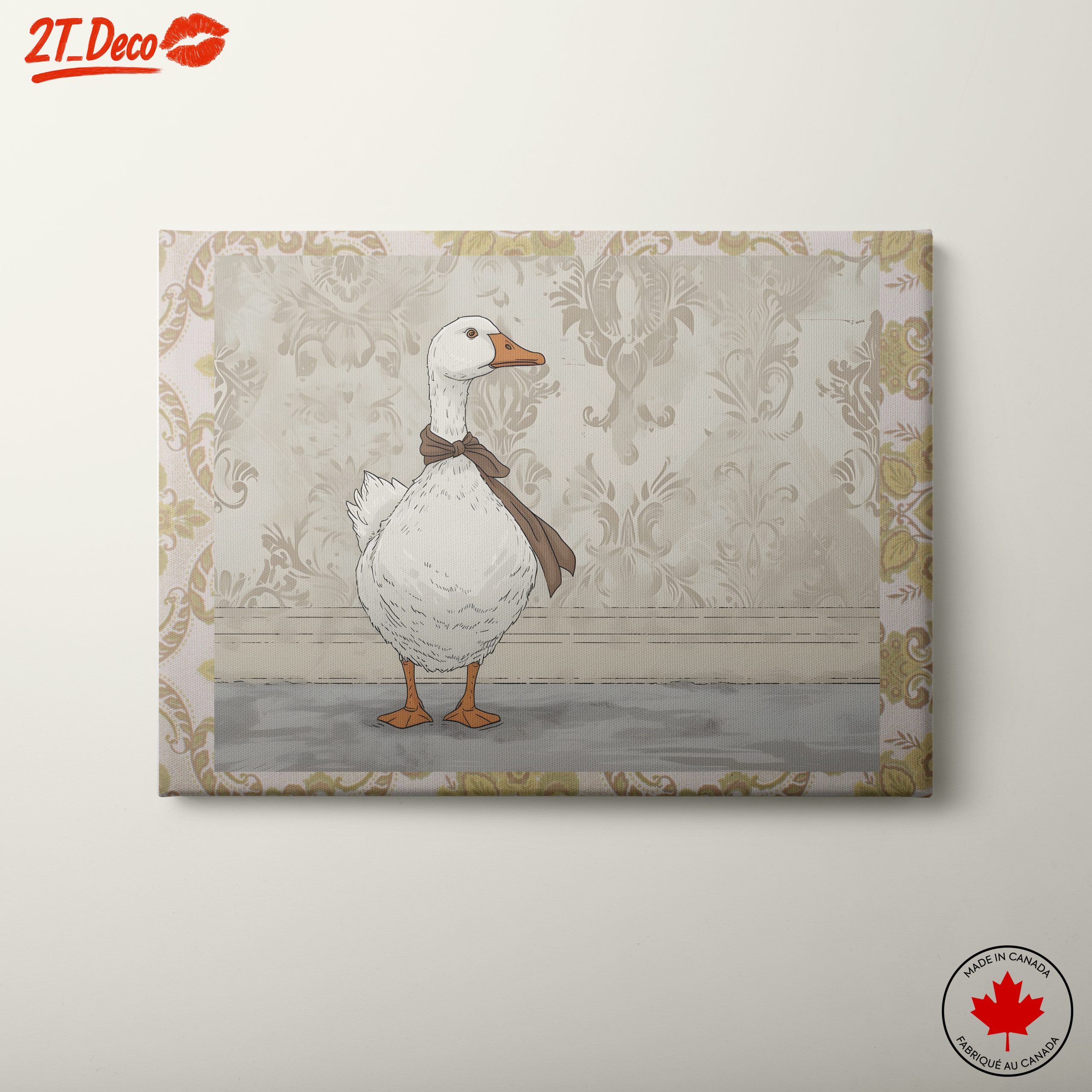 Charming Whimsical Goose Illustration