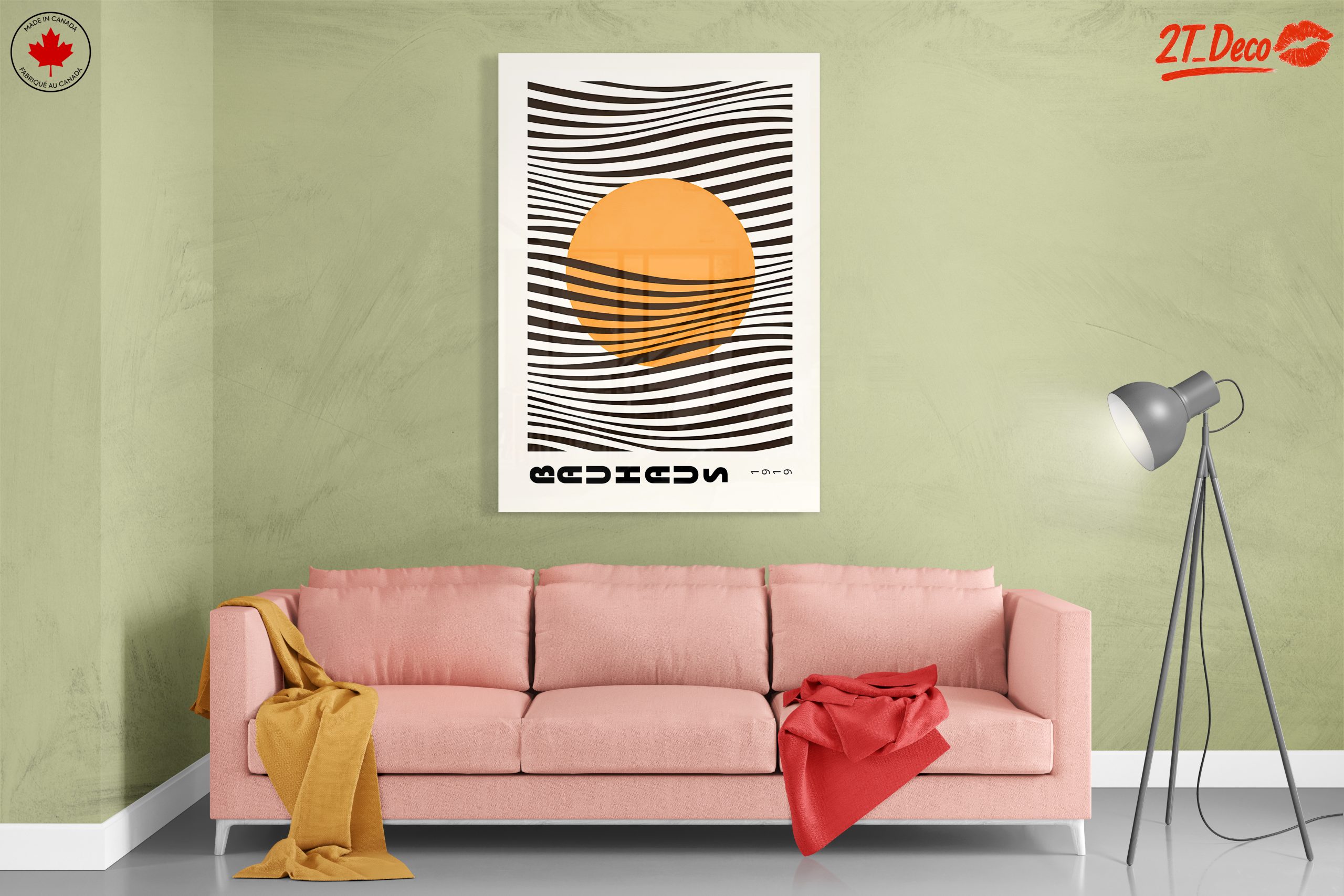 Colorful Abstract Design with Sun and Waves - Image 7