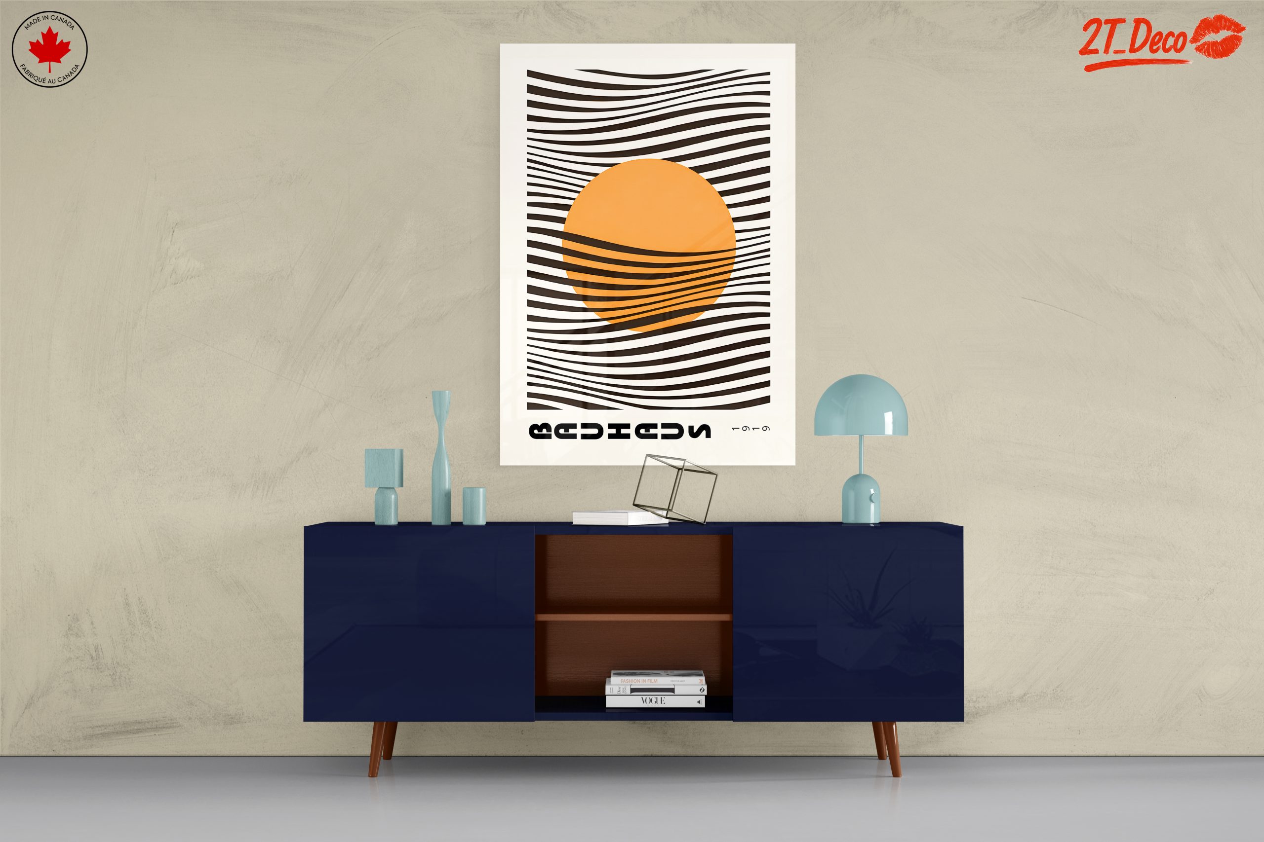 Colorful Abstract Design with Sun and Waves - Image 8