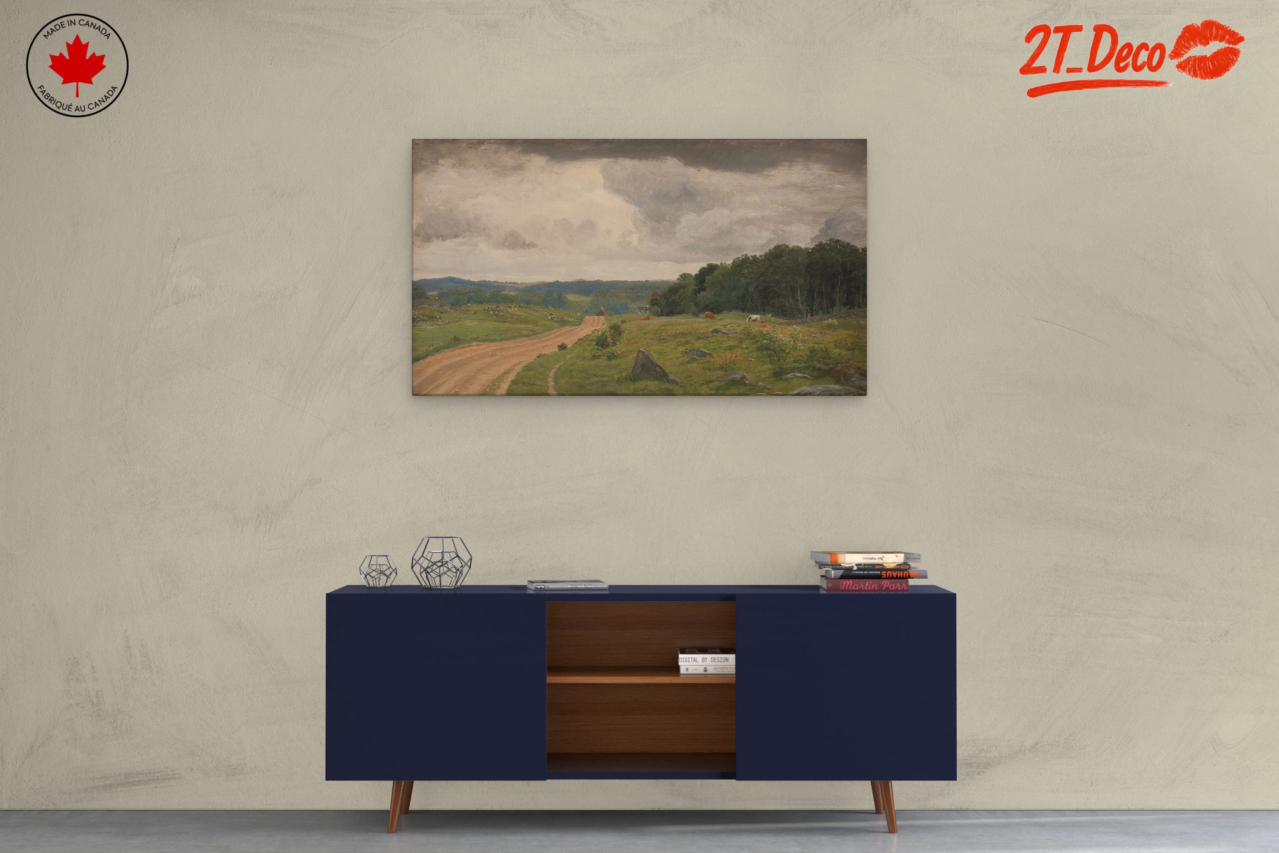 Serene Rural Landscape with Cows - Image 3