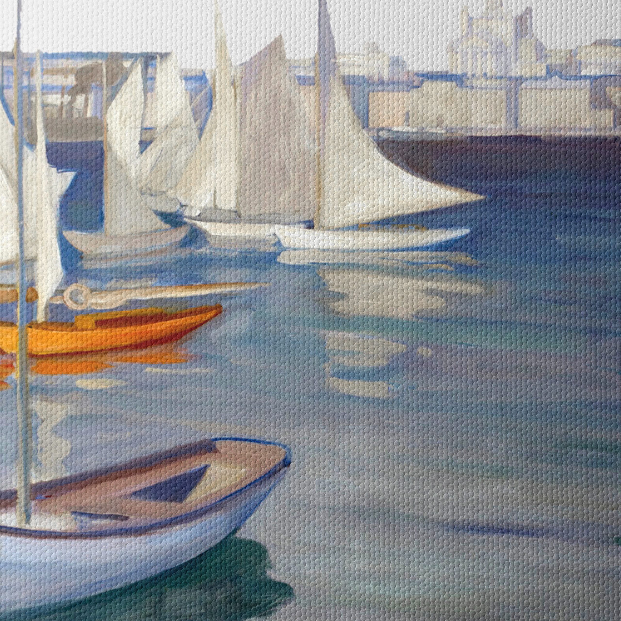 Sailing Boats at Harbor in Vibrant Colors - Image 4