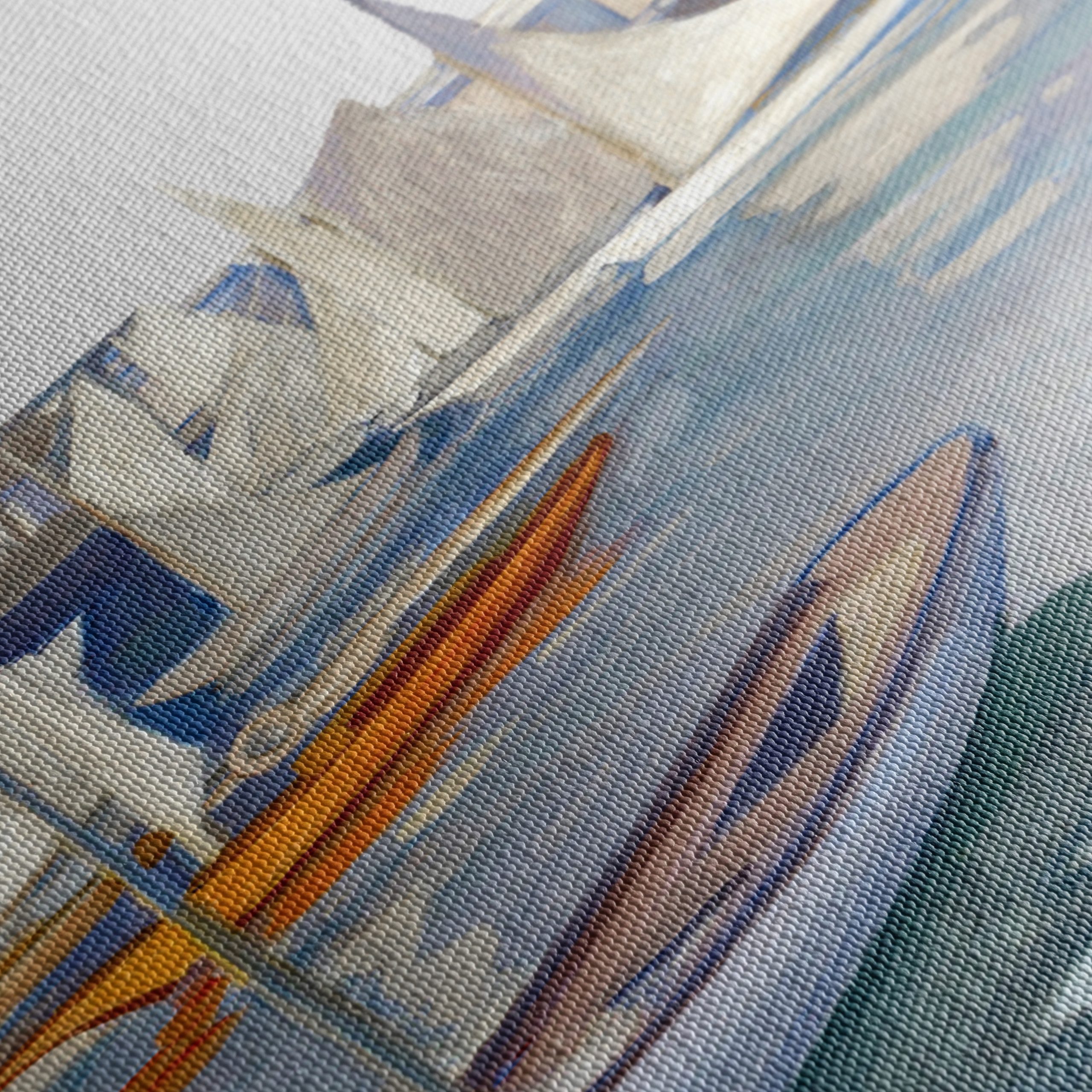 Sailing Boats at Harbor in Vibrant Colors - Image 5