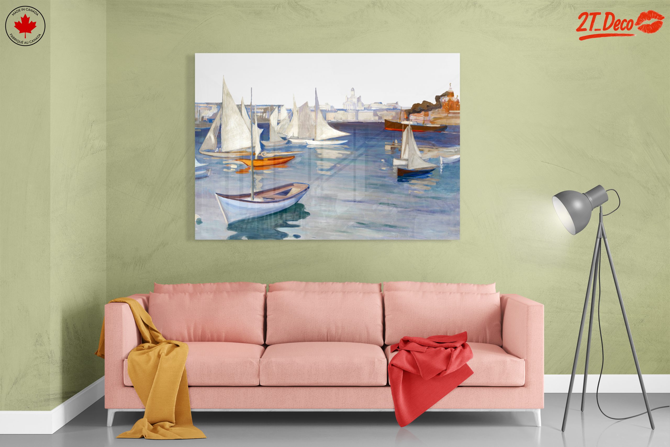 Sailing Boats at Harbor in Vibrant Colors - Image 7