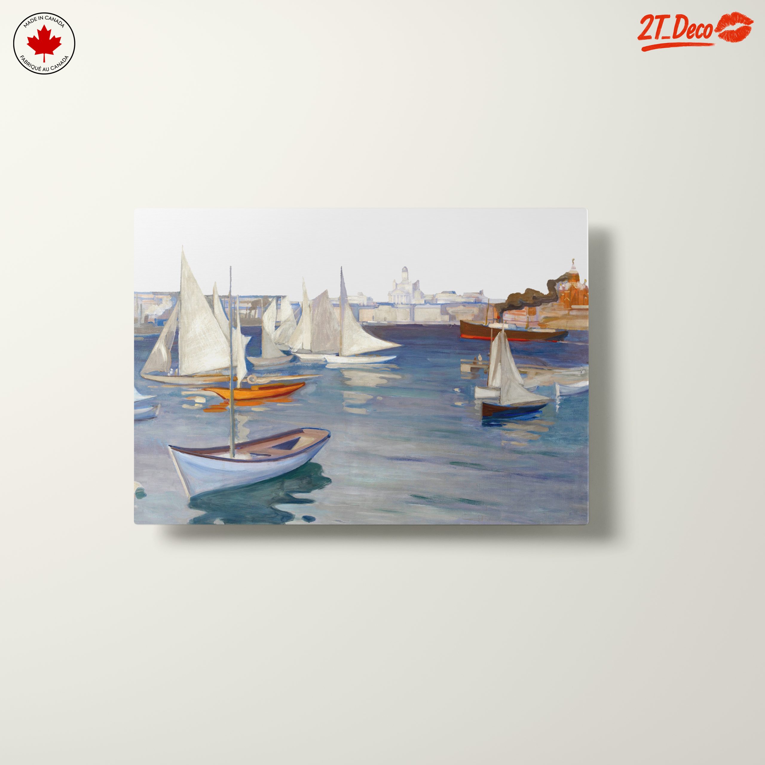 Sailing Boats at Harbor in Vibrant Colors - Image 10