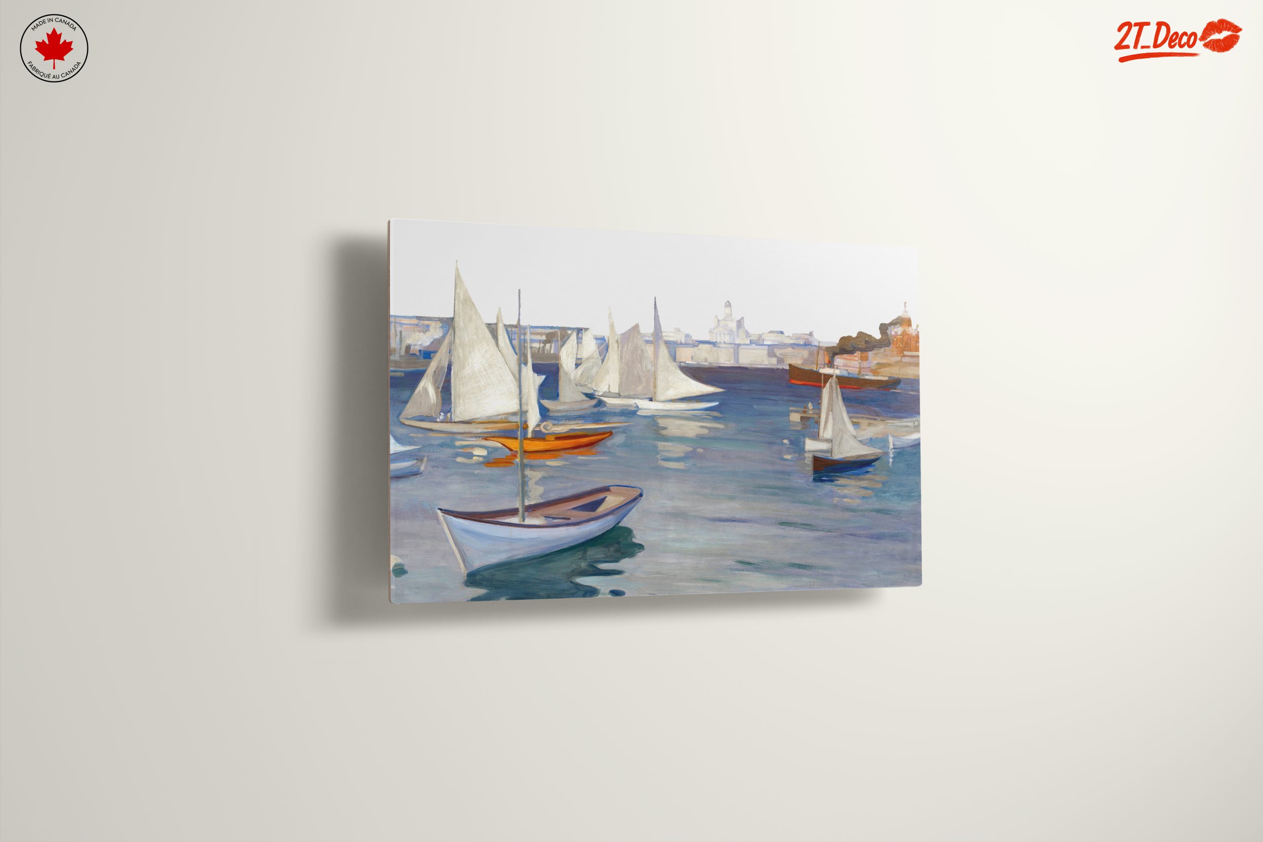 Sailing Boats at Harbor in Vibrant Colors - Image 13