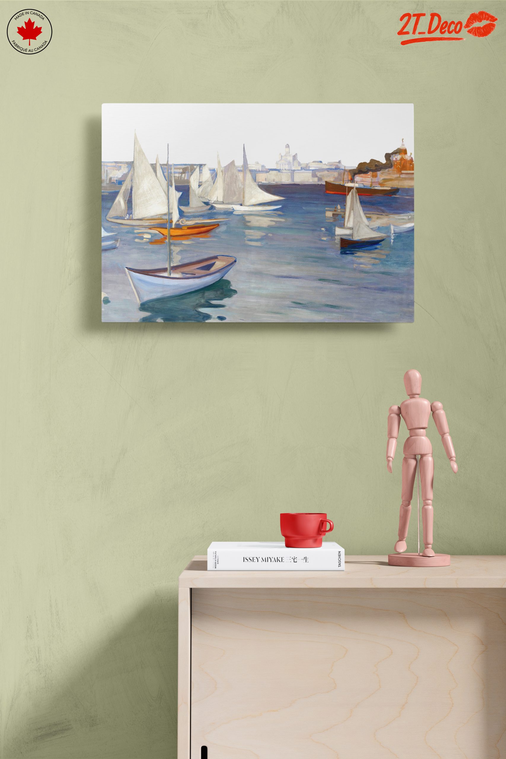 Sailing Boats at Harbor in Vibrant Colors - Image 14