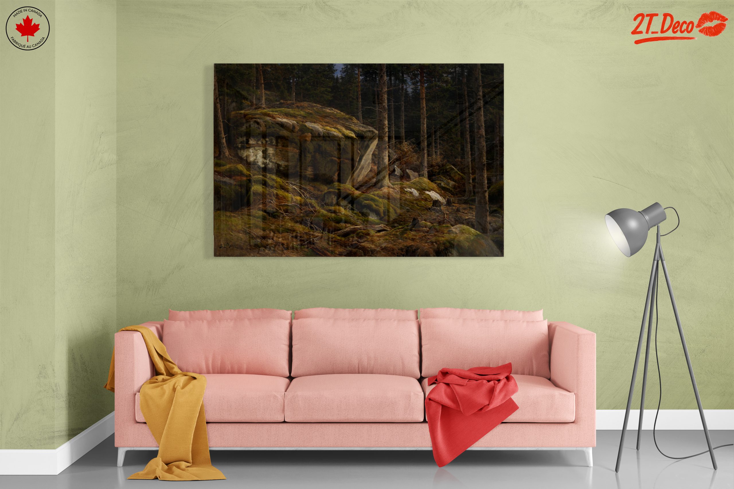 Serene Forest Landscape with Mossy Rocks - Image 7