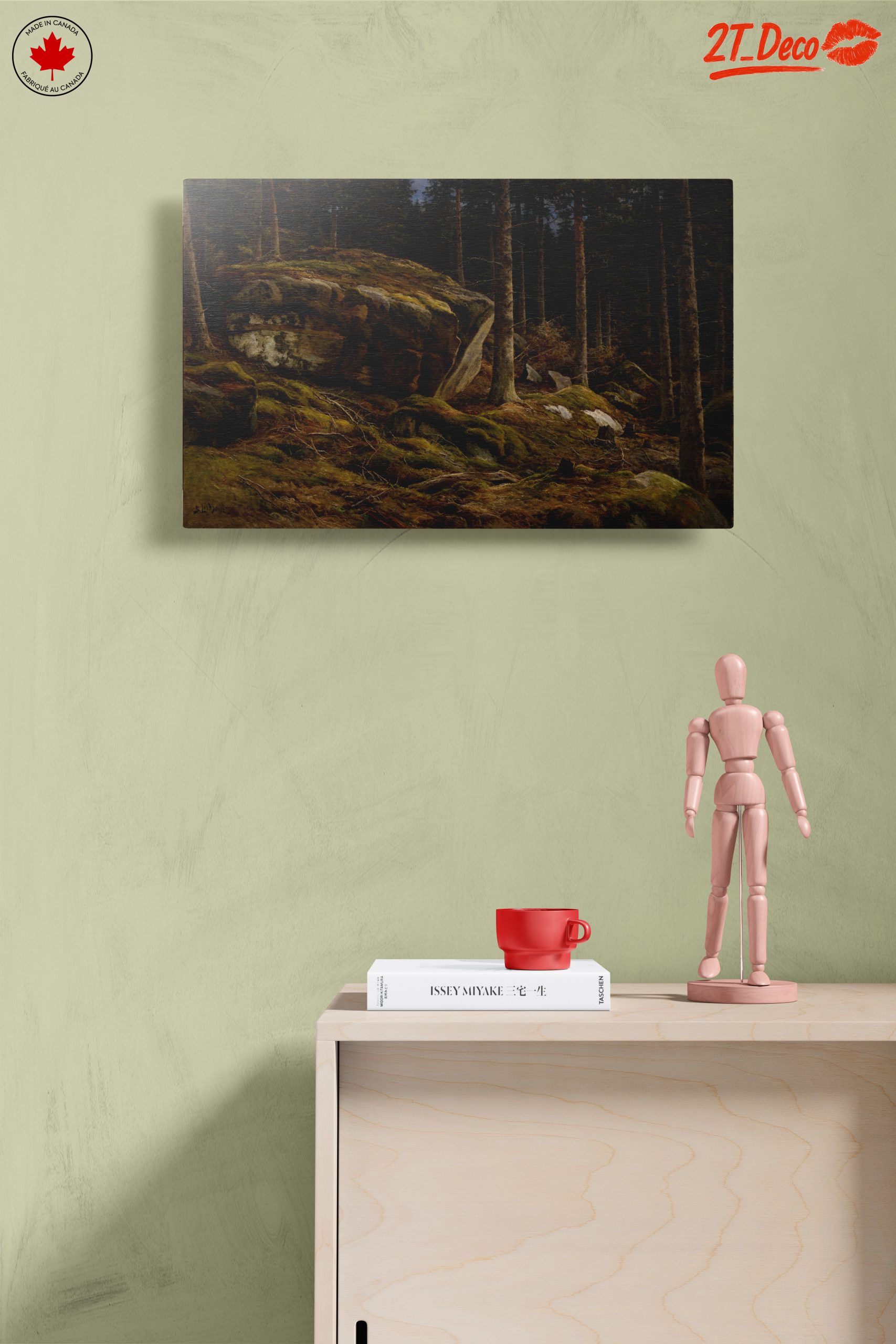 Serene Forest Landscape with Mossy Rocks - Image 14