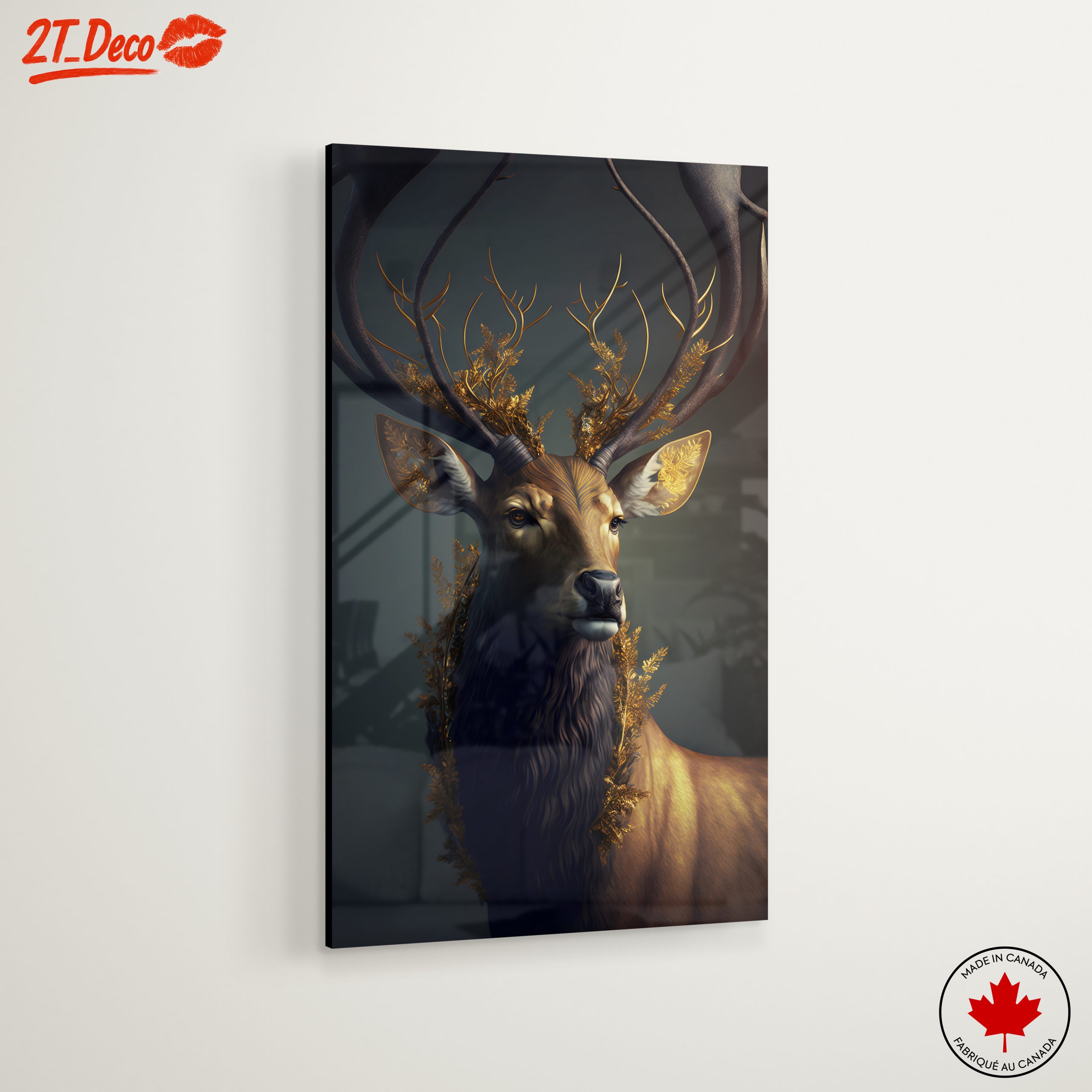 Golden Antlered Deer Art - Image 6