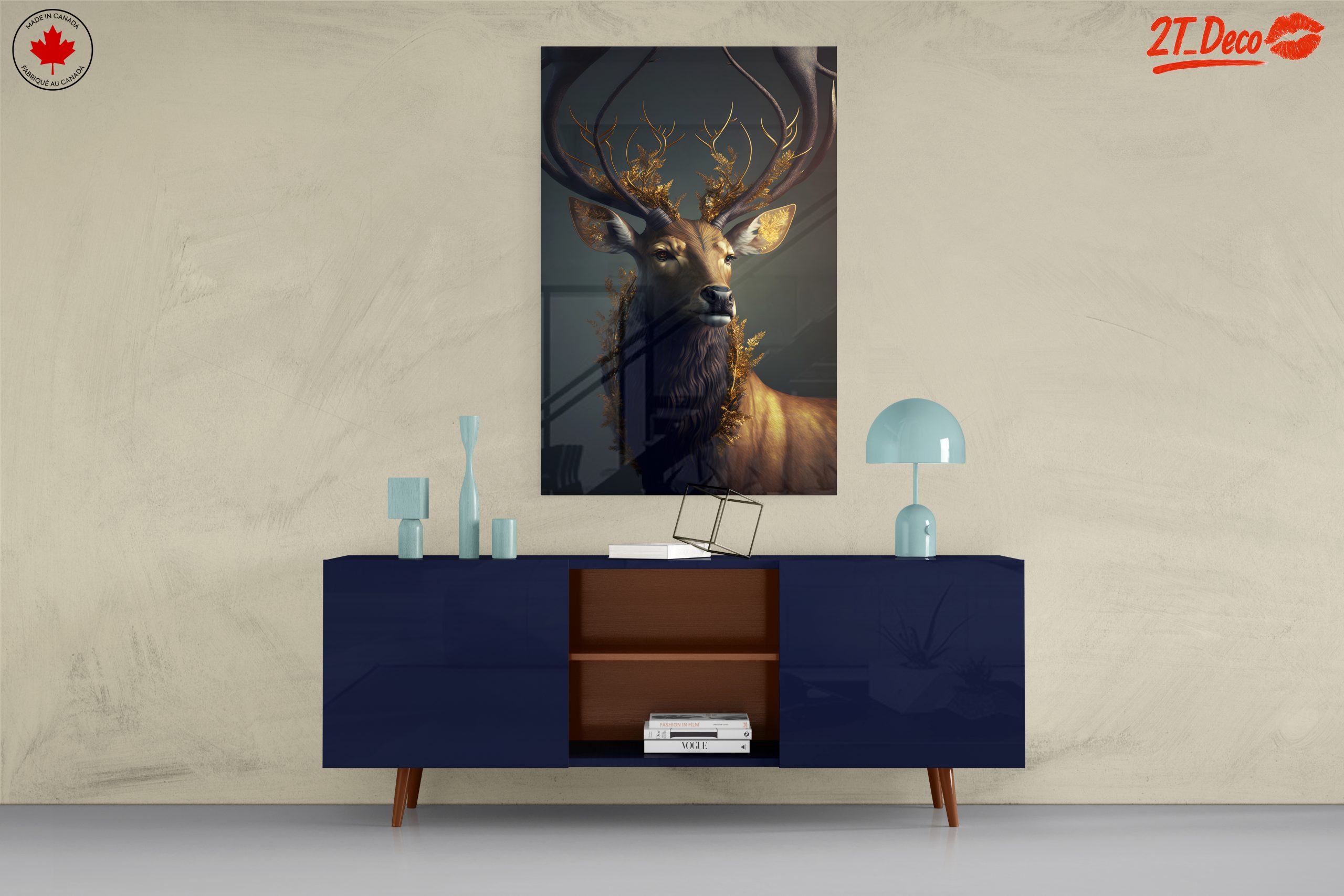 Golden Antlered Deer Art - Image 8