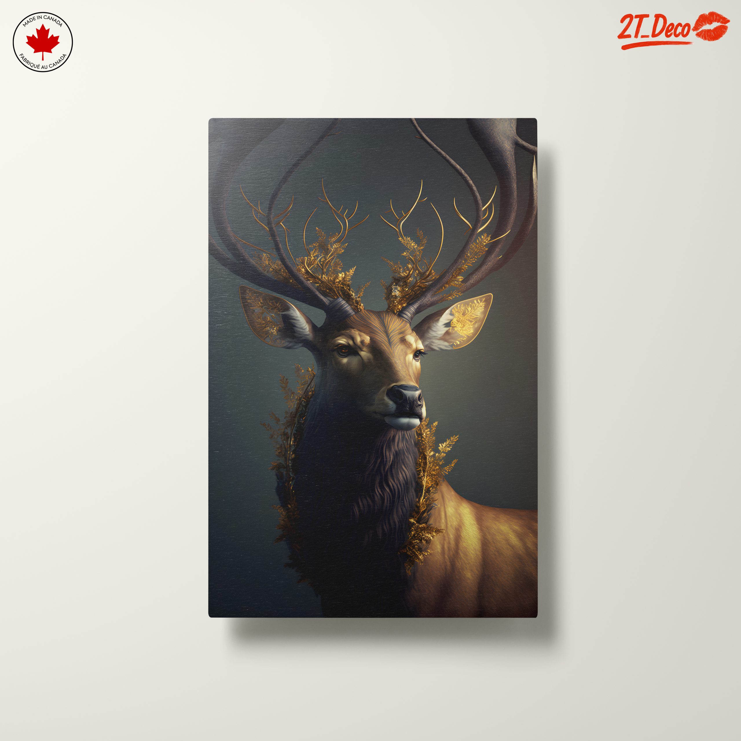 Golden Antlered Deer Art - Image 10