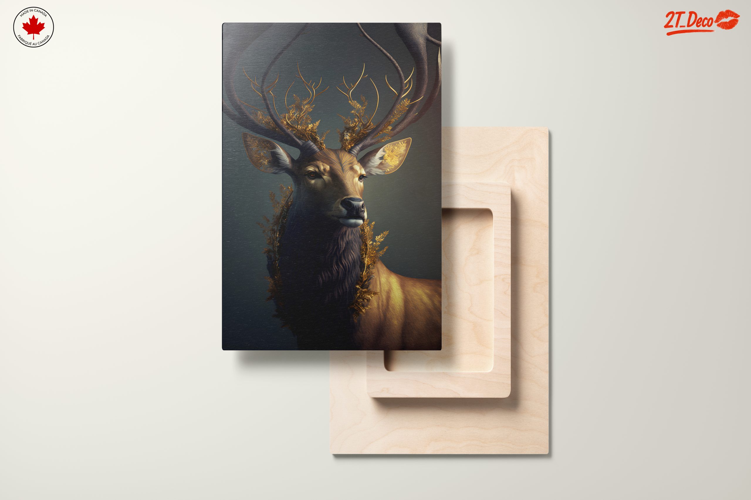 Golden Antlered Deer Art - Image 11