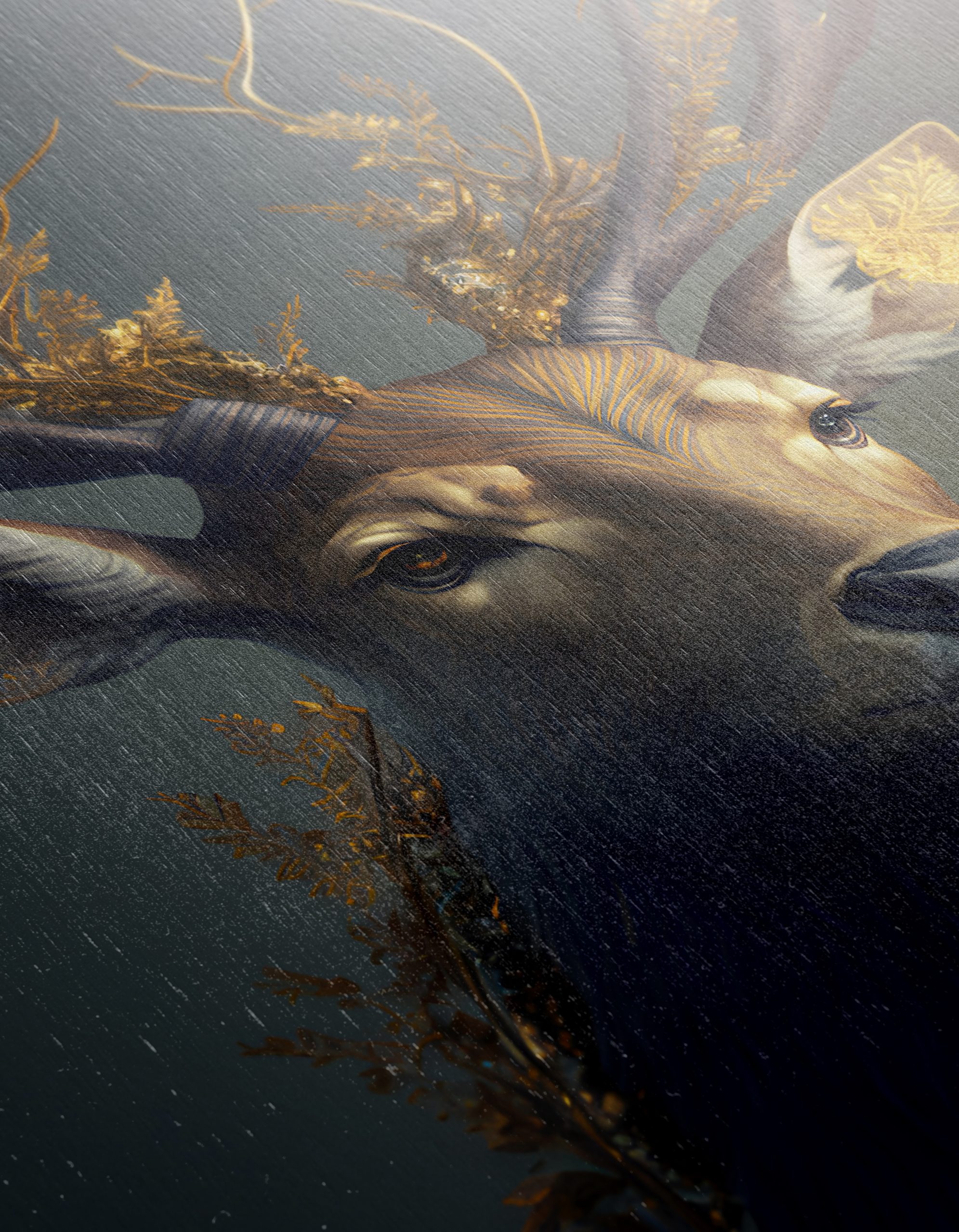 Golden Antlered Deer Art - Image 12