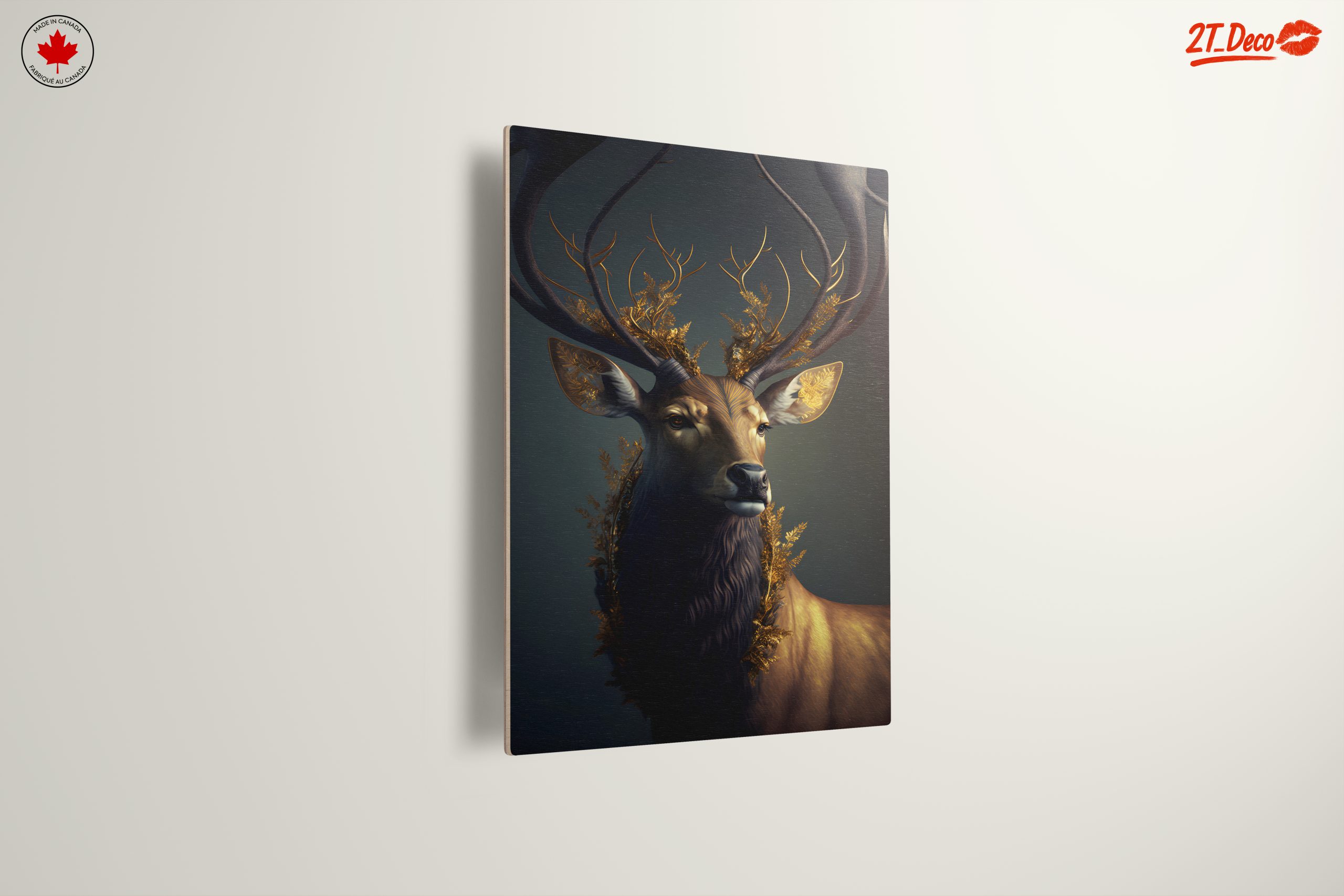Golden Antlered Deer Art - Image 13