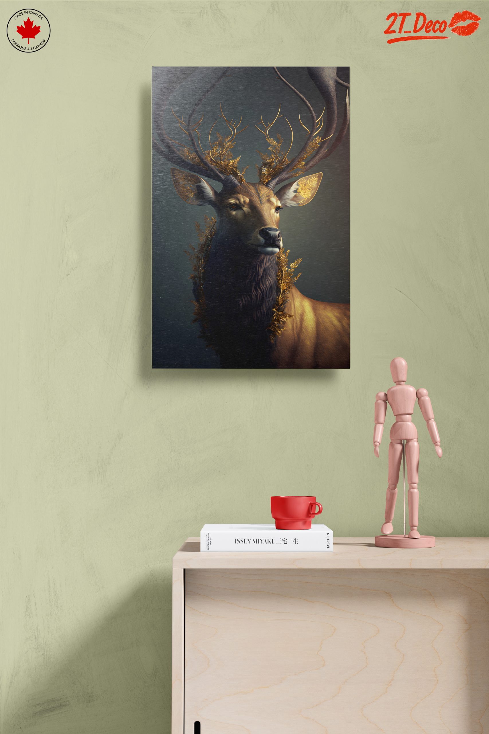 Golden Antlered Deer Art - Image 14