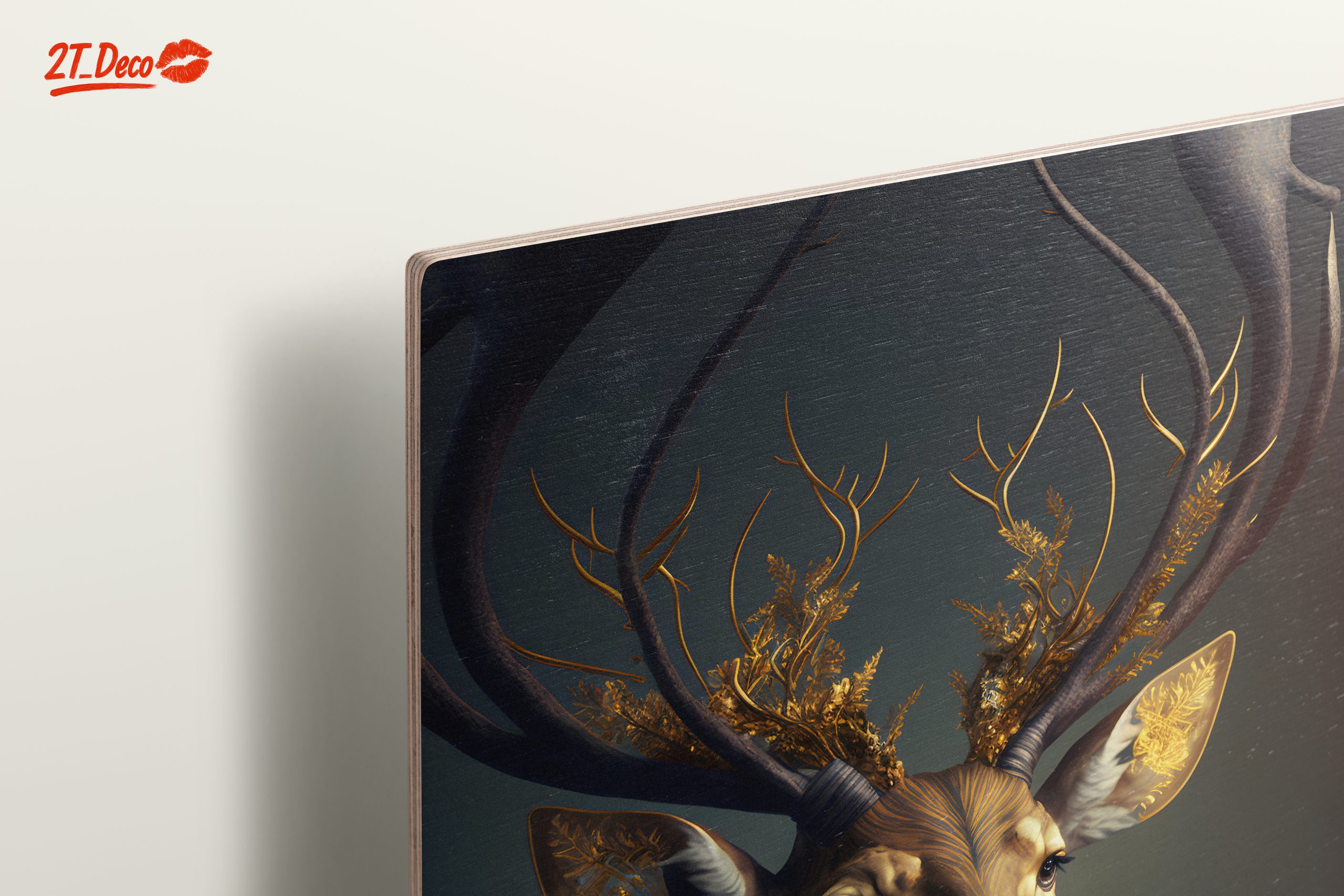Golden Antlered Deer Art - Image 15