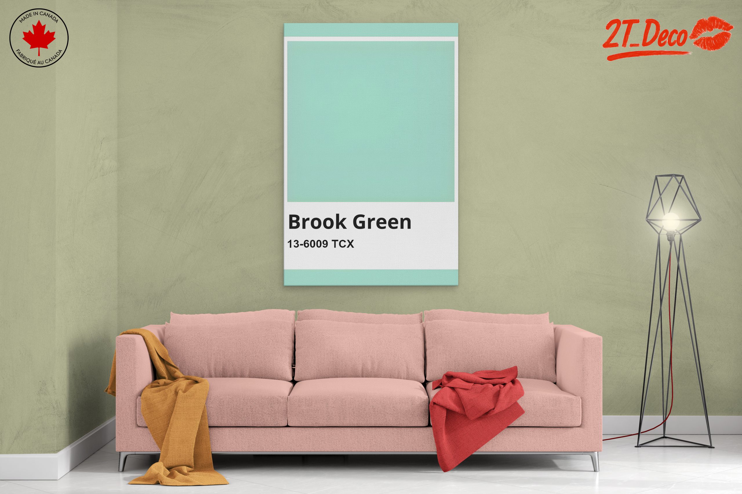Brook Green Solid Color Art - Image 2