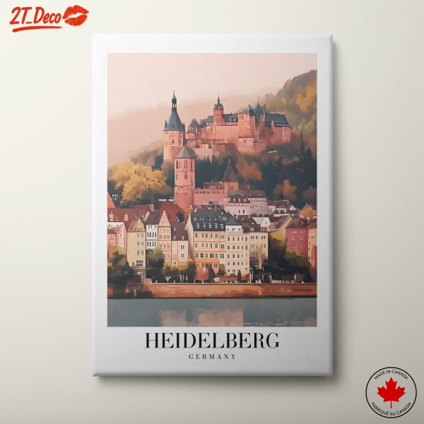 Modern Heidelberg Architecture Illustration