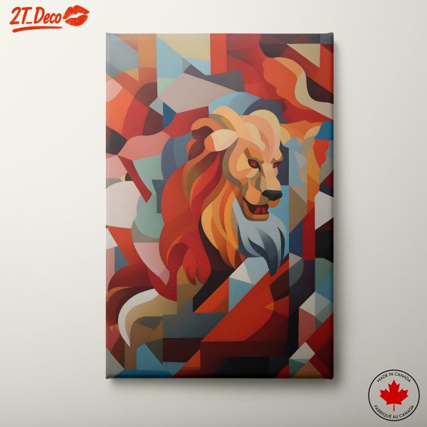 Vibrant Abstract Lion Artwork