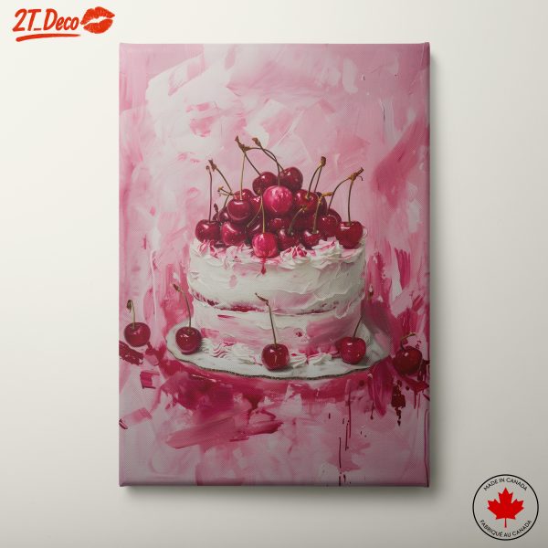 Stylized Cherry Cake Art