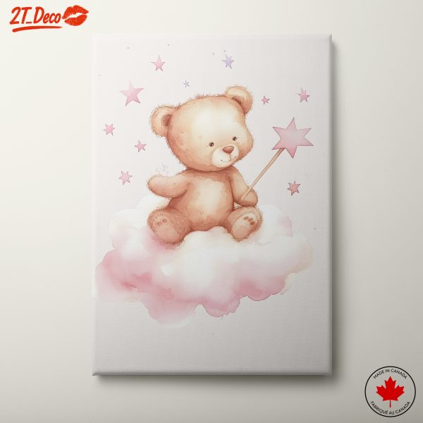 Whimsical Teddy Bear with Stars