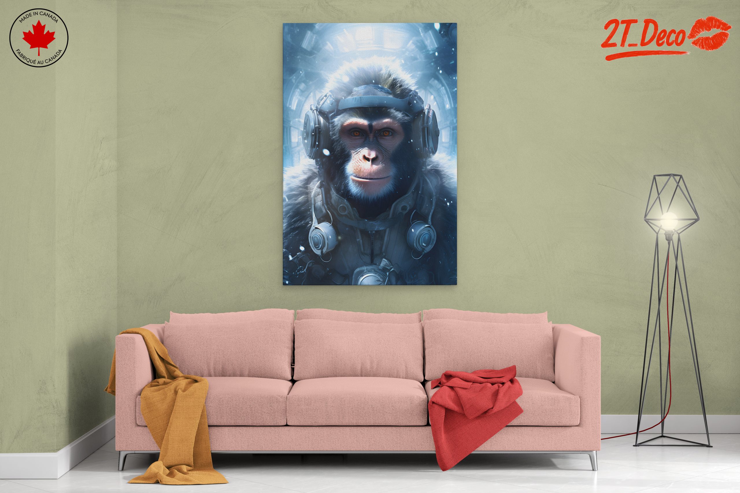 Futuristic Monkey in Space with Headphones - Image 2