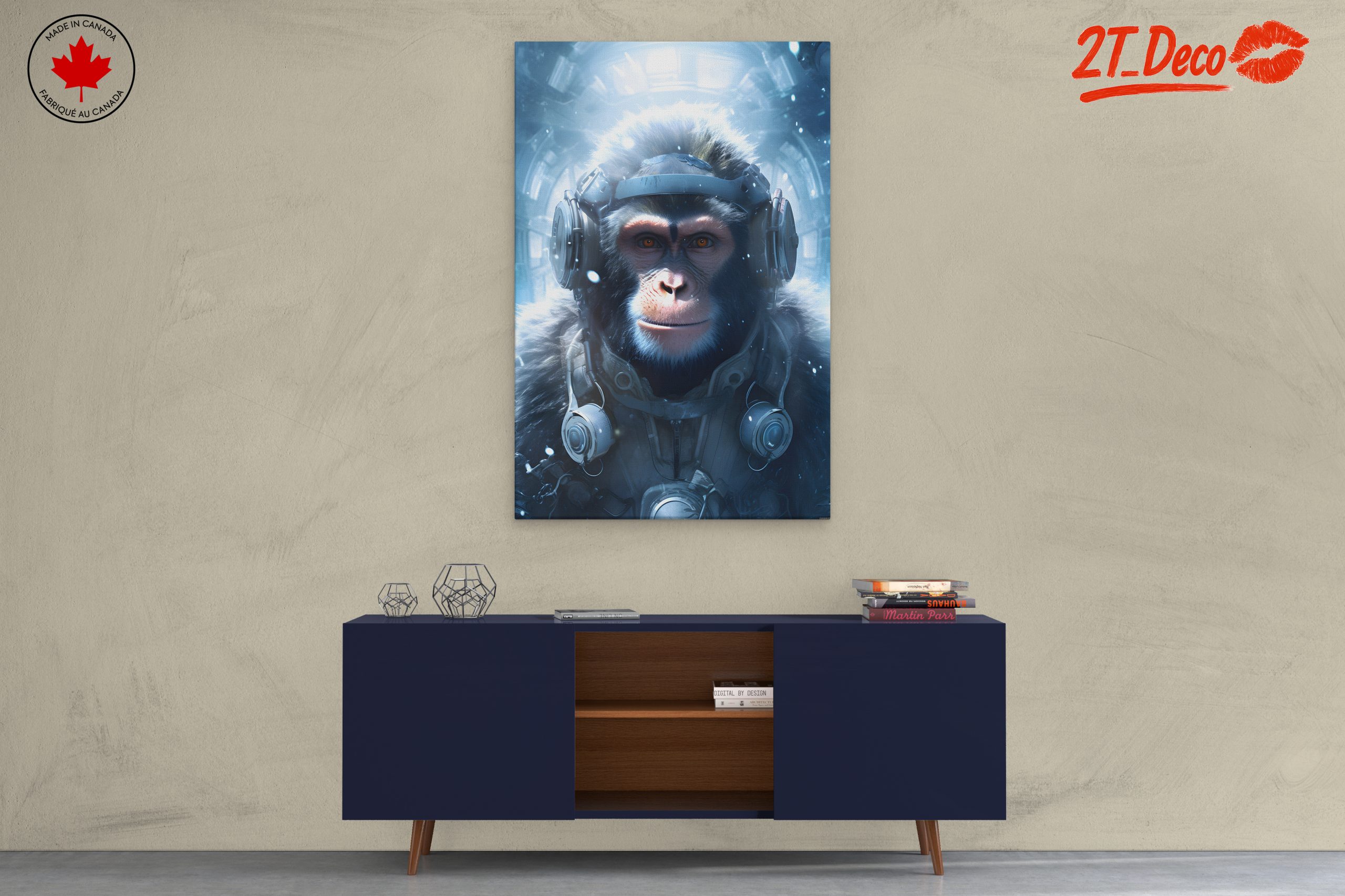 Futuristic Monkey in Space with Headphones - Image 3