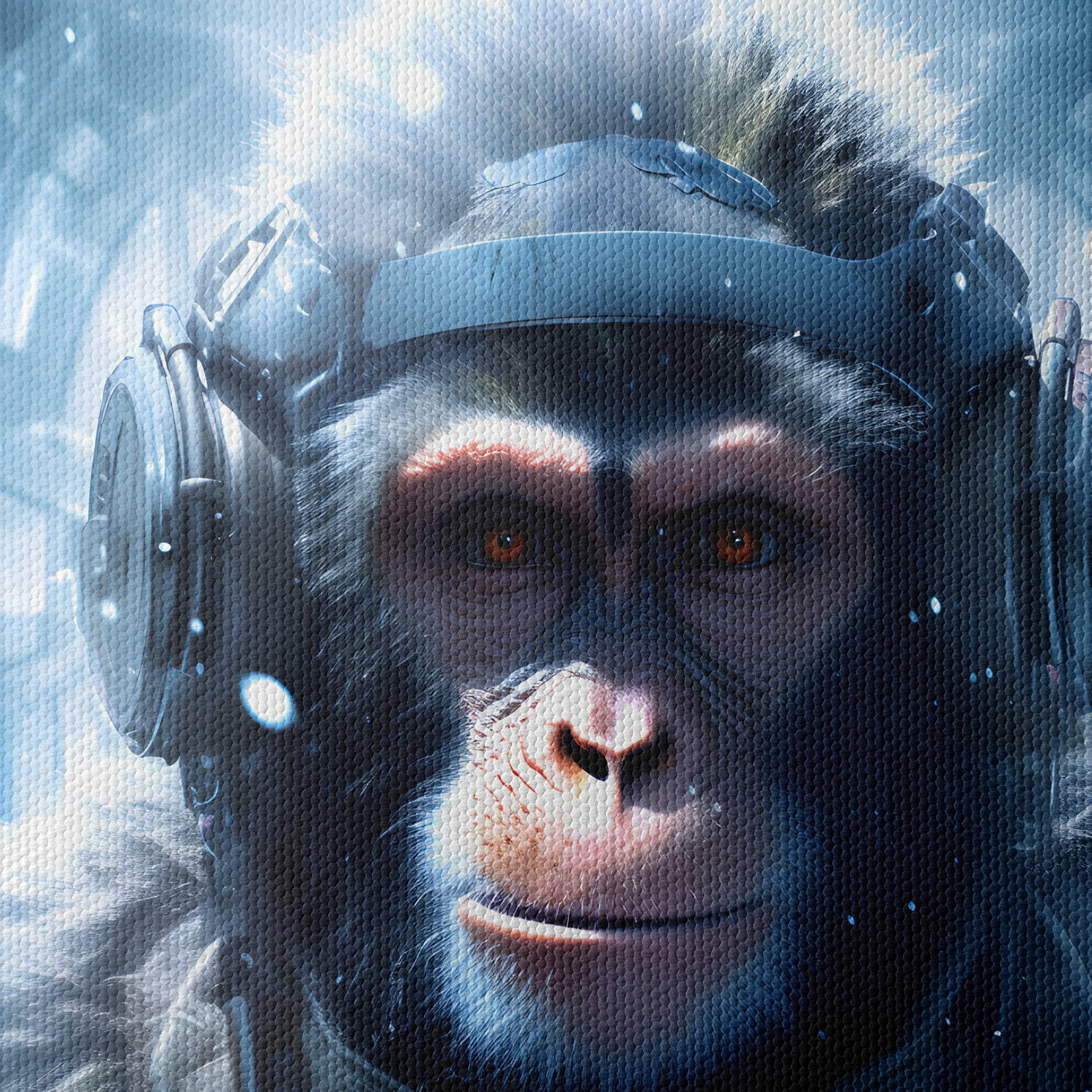 Futuristic Monkey in Space with Headphones - Image 4