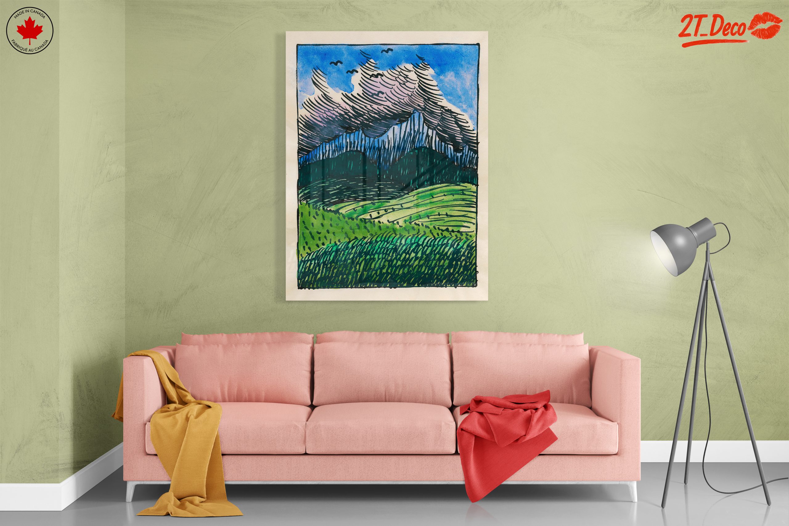 Stylized Abstract Landscape with Clouds - Image 7