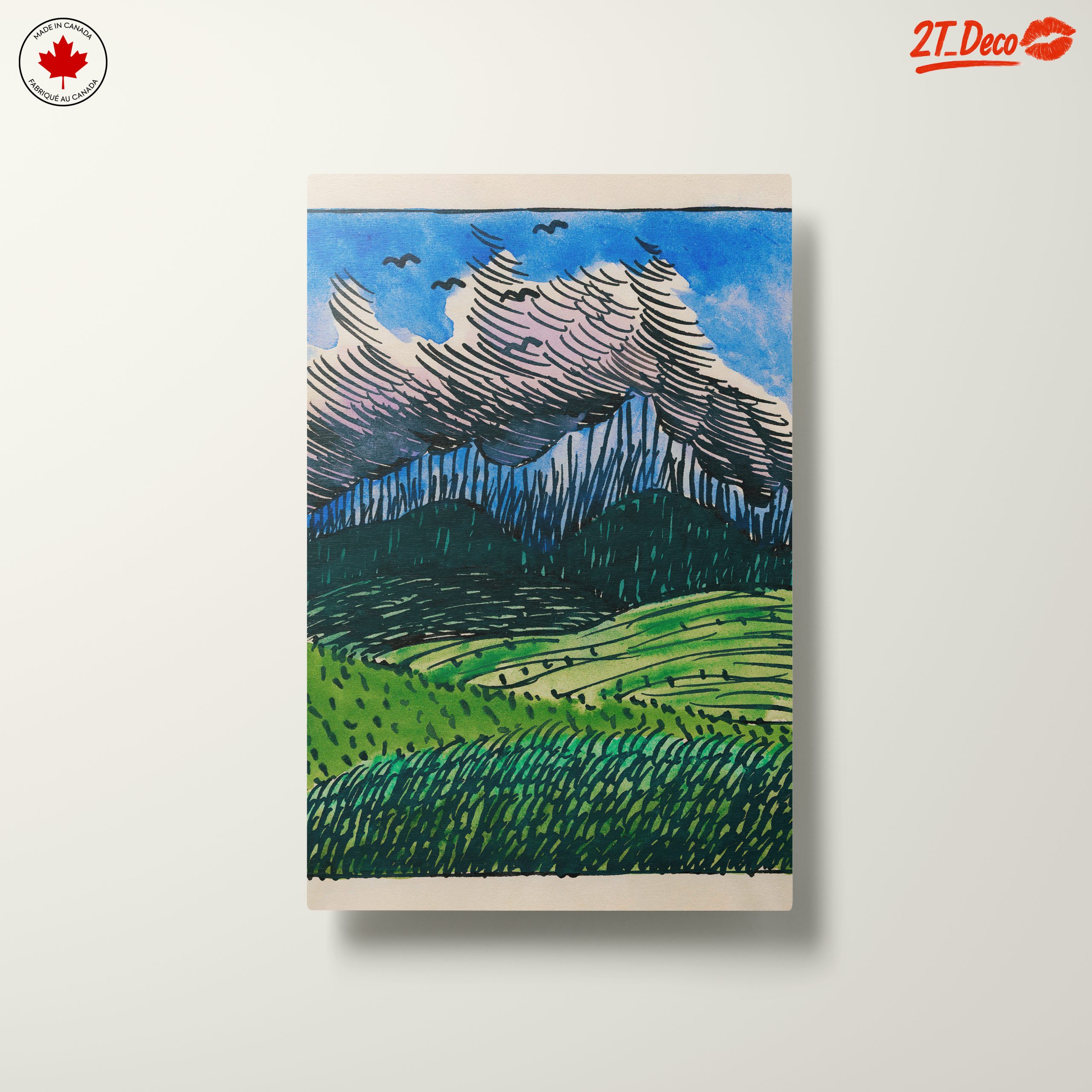 Stylized Abstract Landscape with Clouds - Image 10