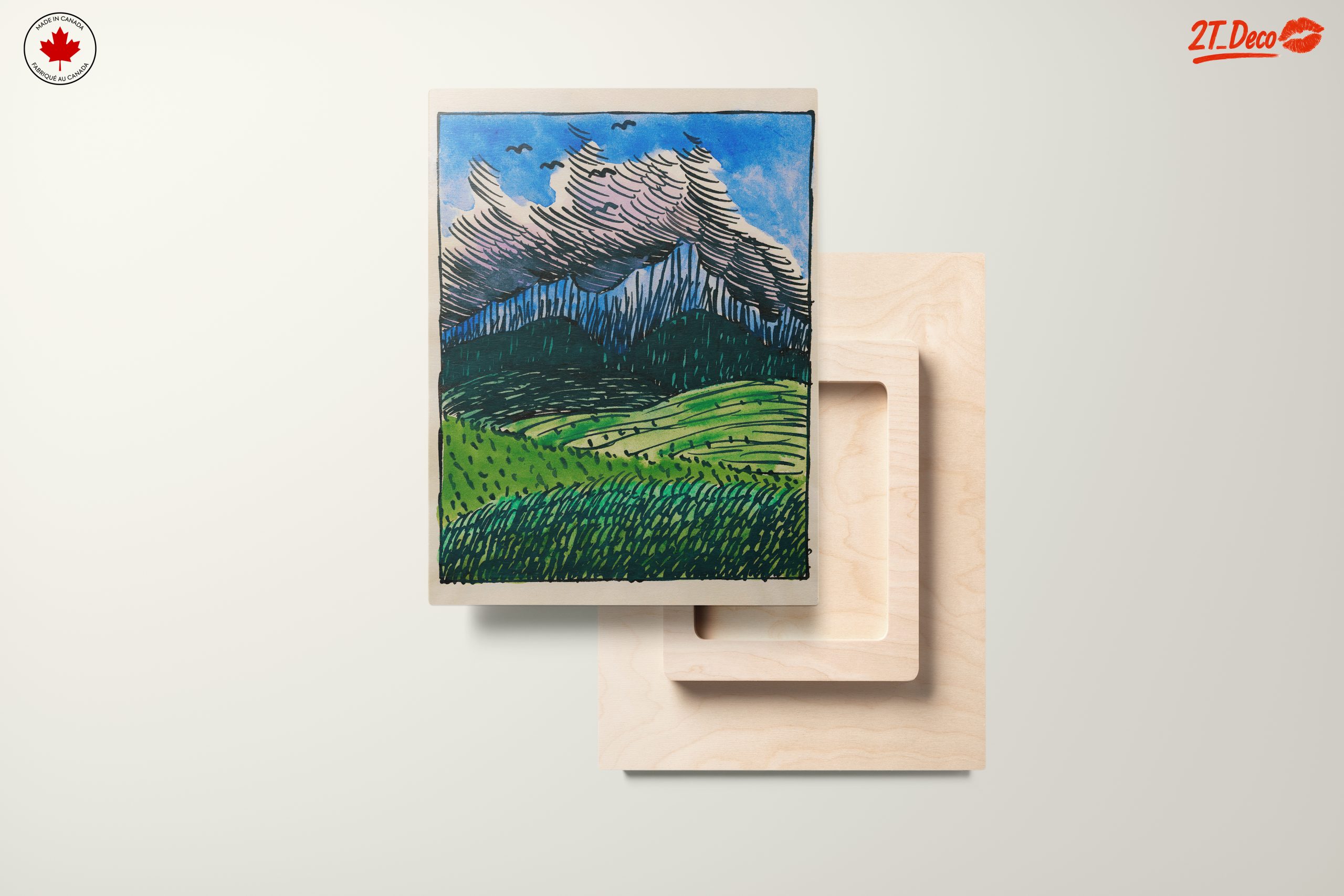 Stylized Abstract Landscape with Clouds - Image 11