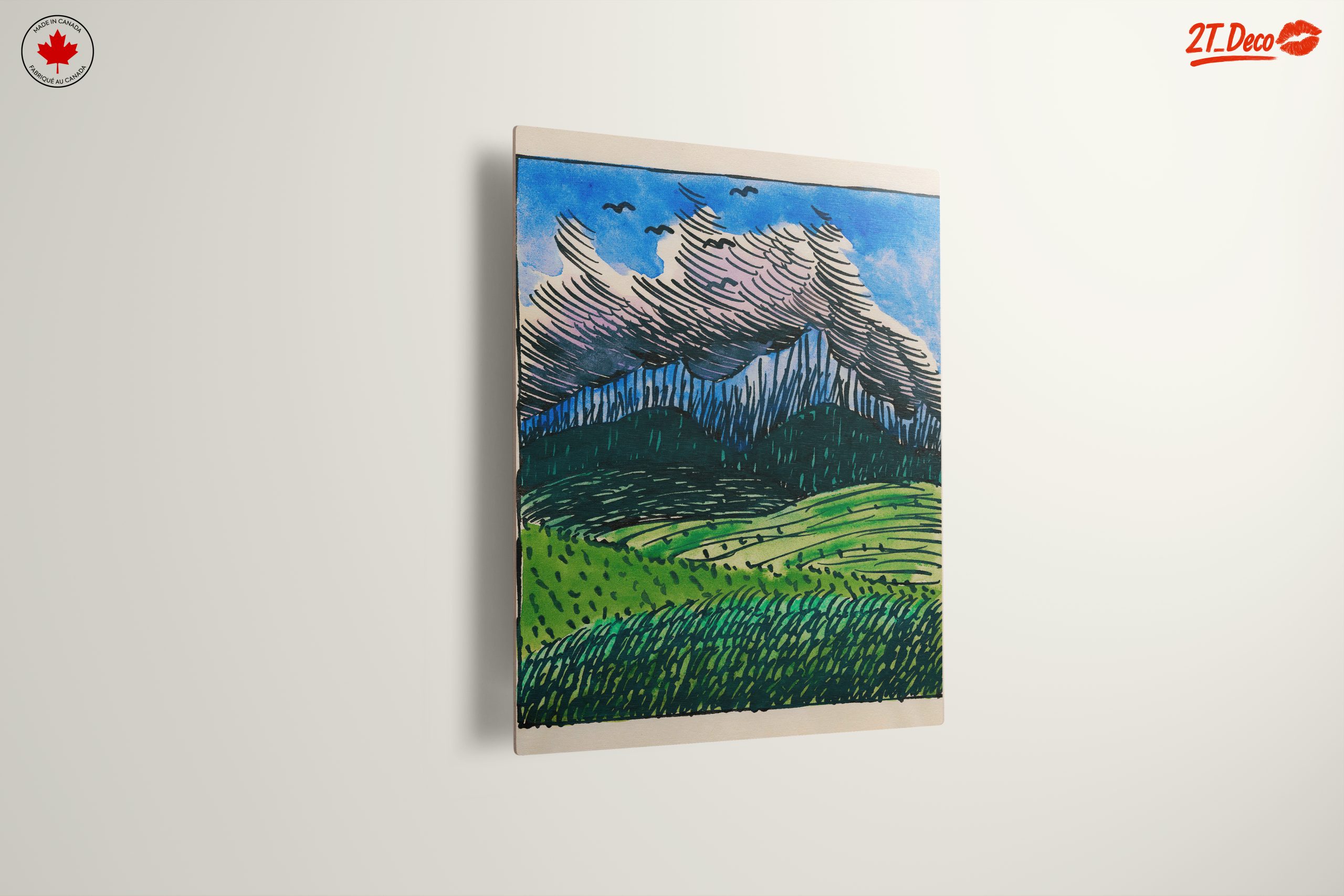 Stylized Abstract Landscape with Clouds - Image 13