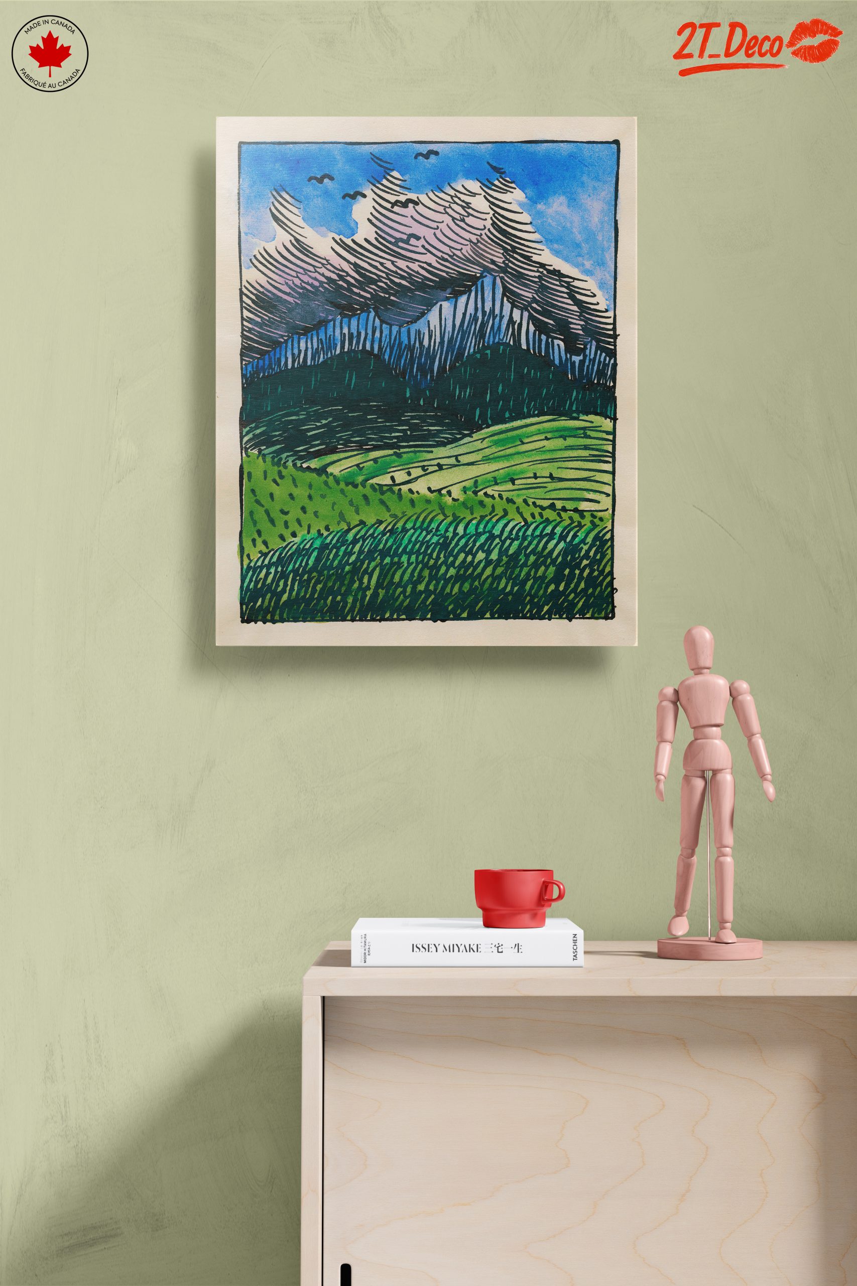 Stylized Abstract Landscape with Clouds - Image 14