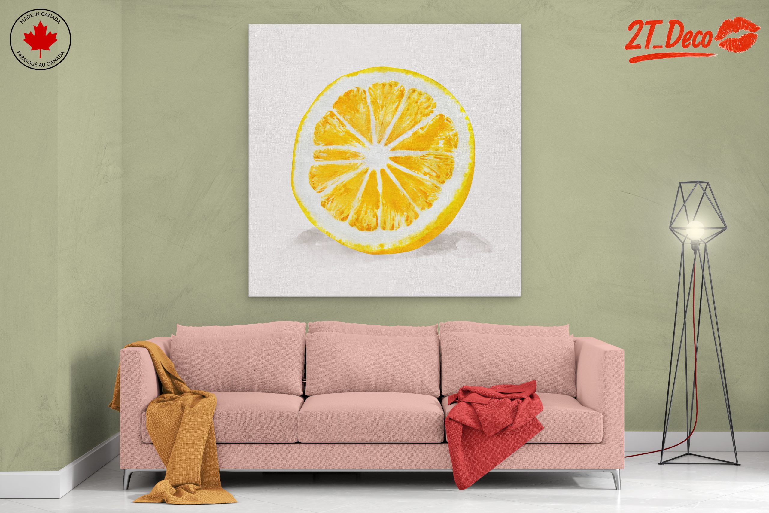 Vibrant Lemon Slice Artwork - Image 2