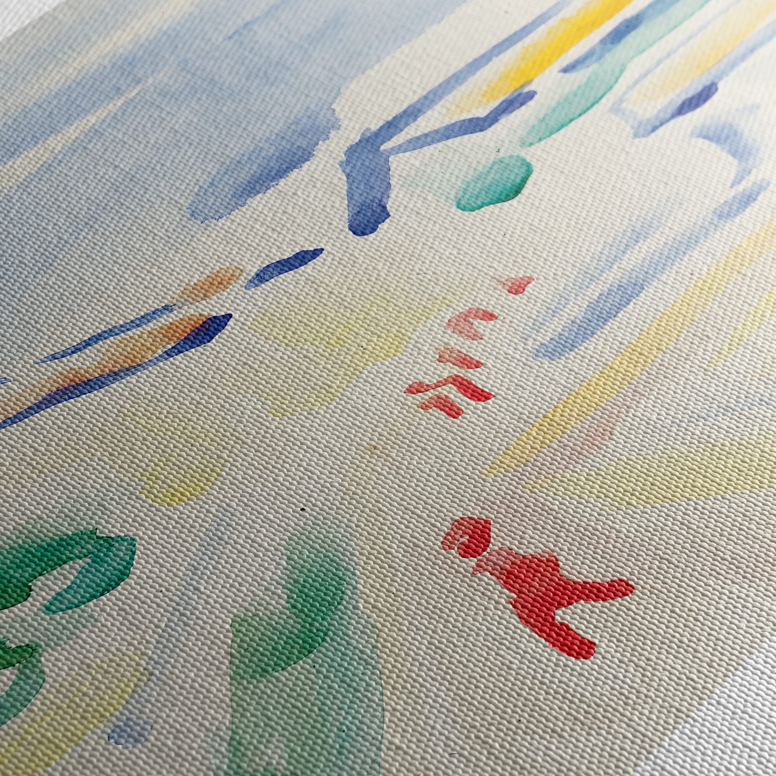 Colorful Abstract Landscape with Figures - Image 5