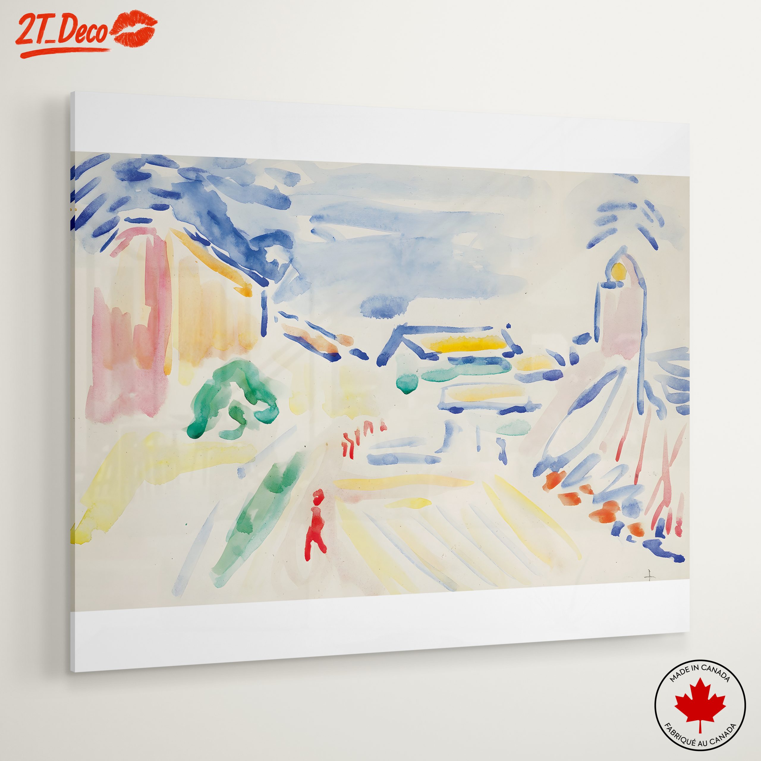 Colorful Abstract Landscape with Figures - Image 6
