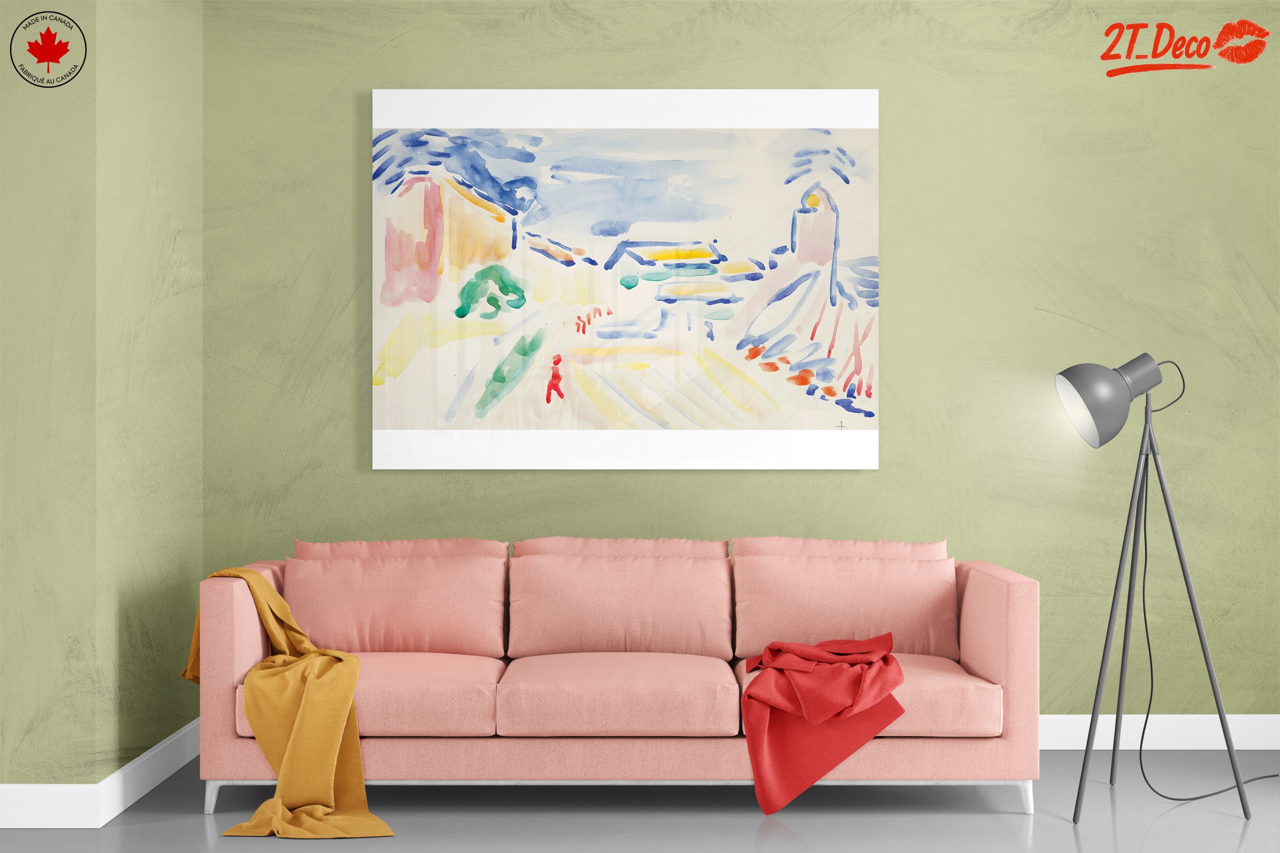 Colorful Abstract Landscape with Figures - Image 7