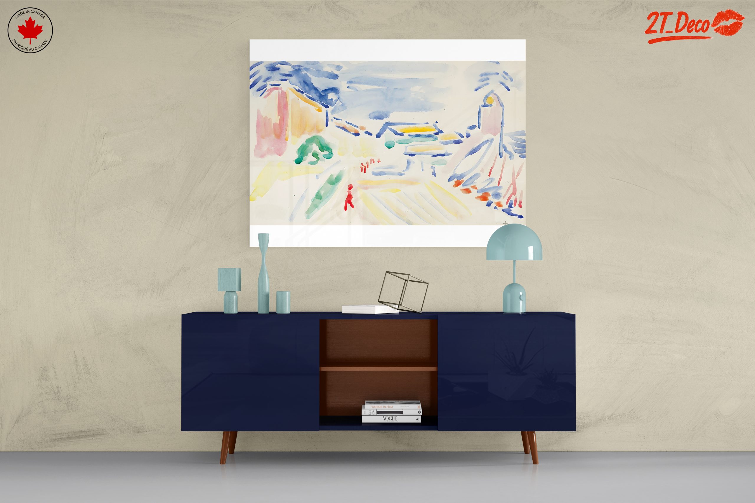 Colorful Abstract Landscape with Figures - Image 8