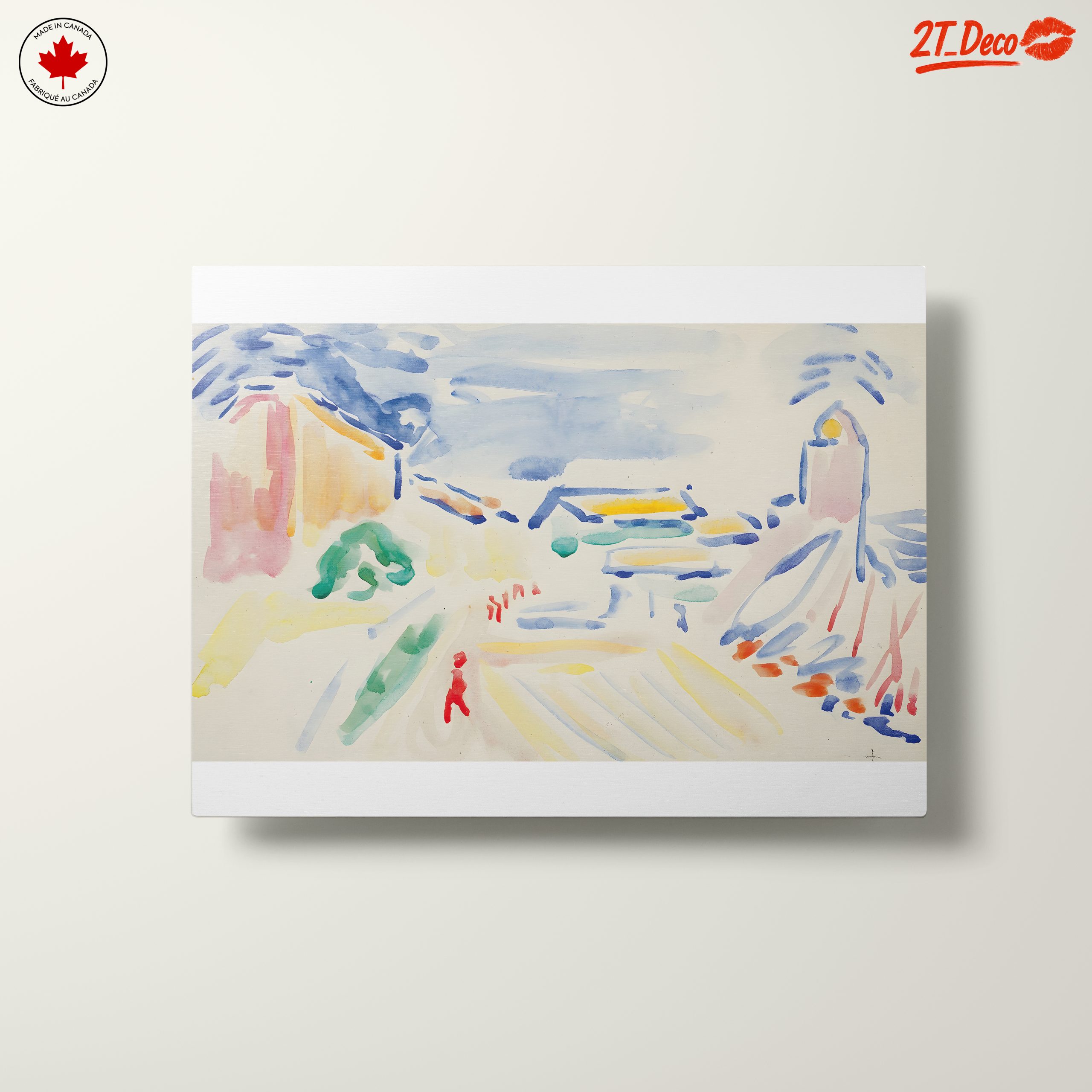 Colorful Abstract Landscape with Figures - Image 10