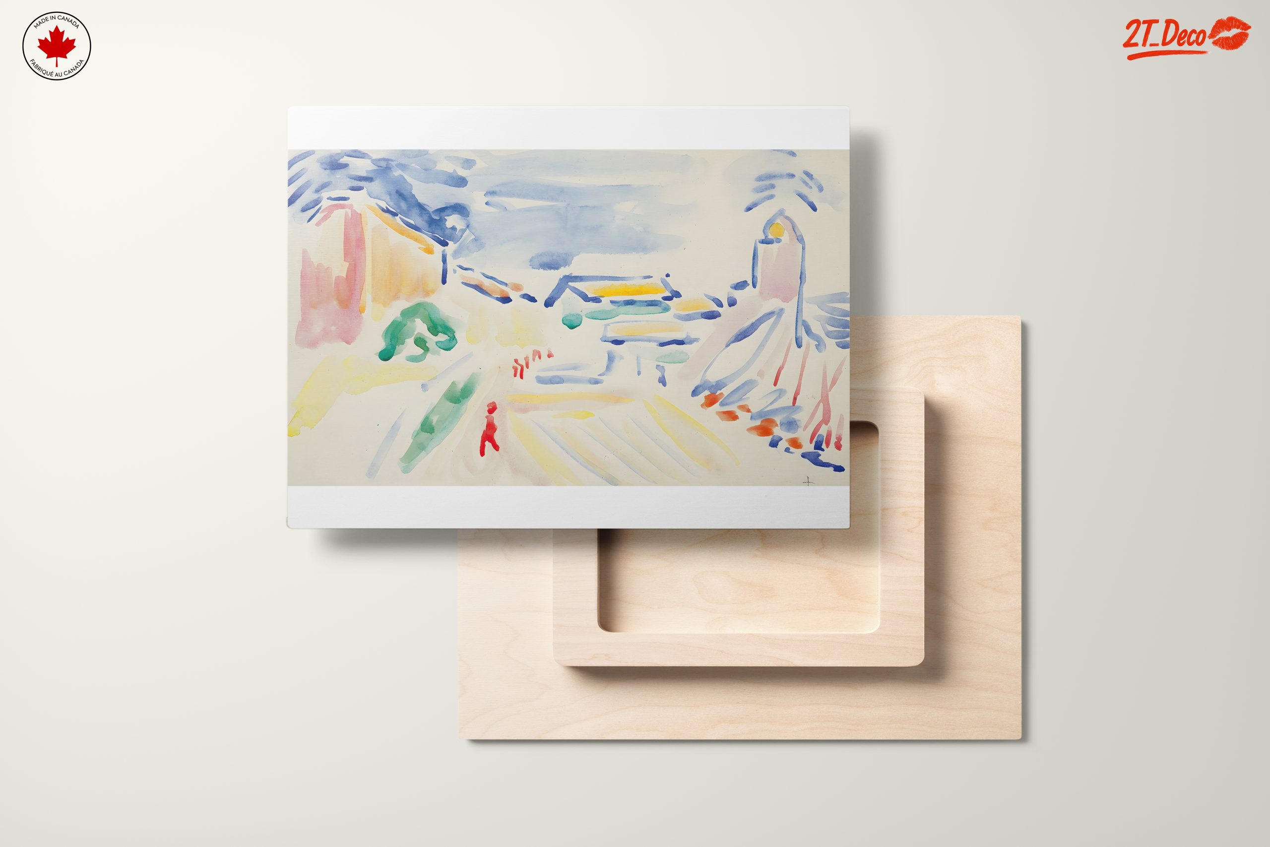 Colorful Abstract Landscape with Figures - Image 11