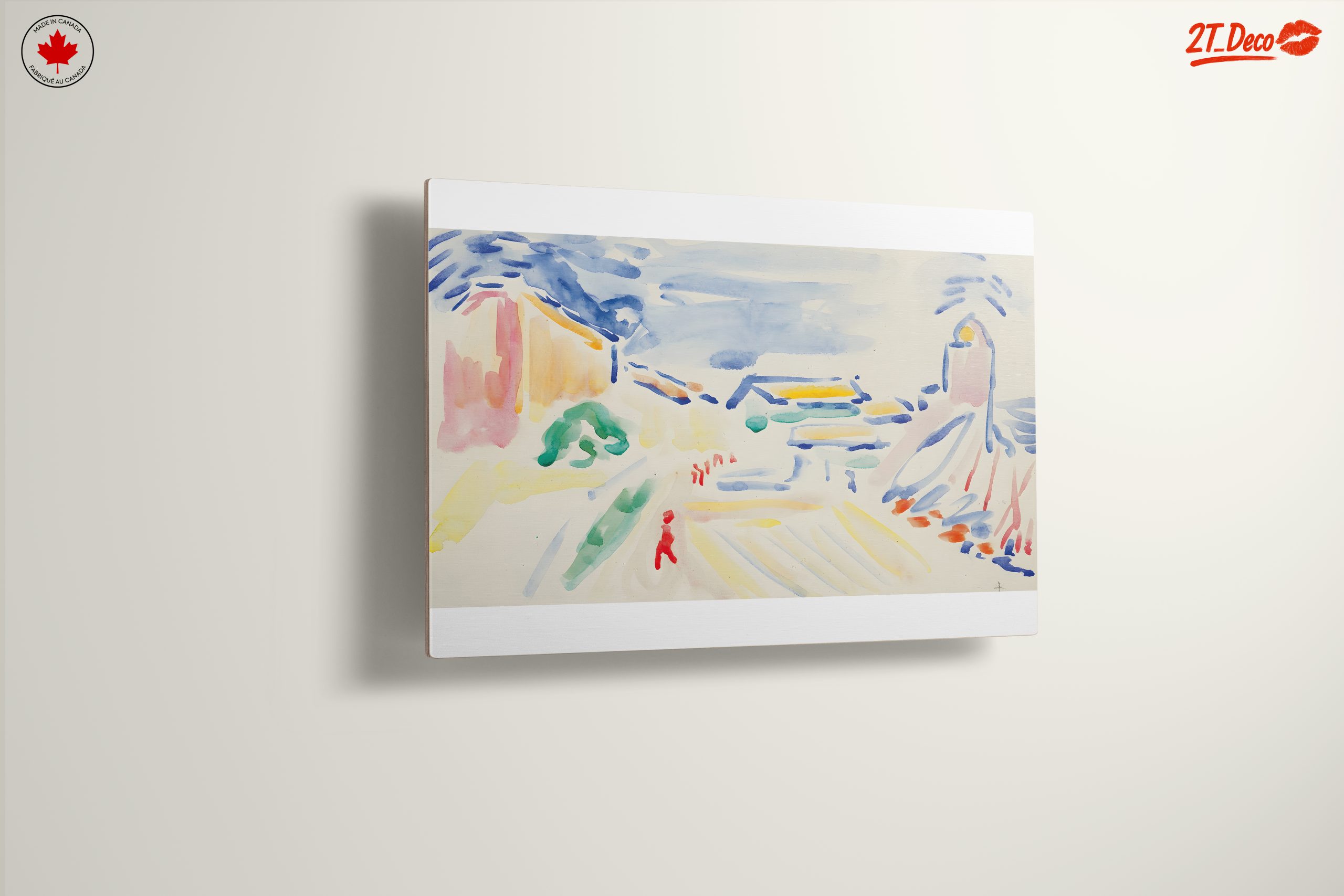 Colorful Abstract Landscape with Figures - Image 13