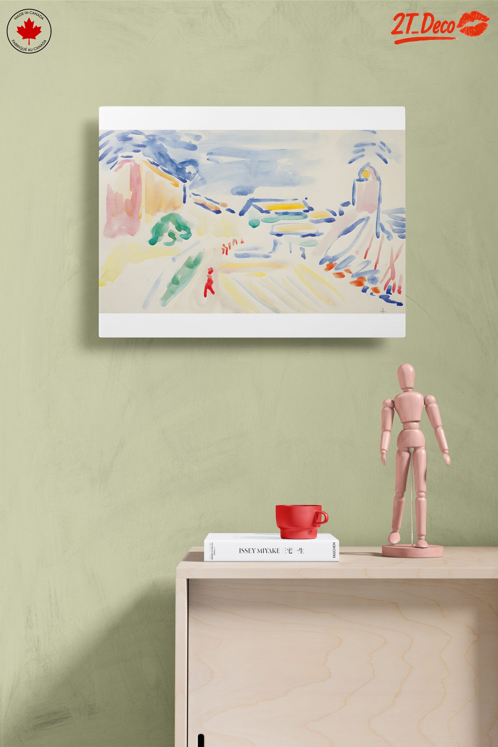Colorful Abstract Landscape with Figures - Image 14