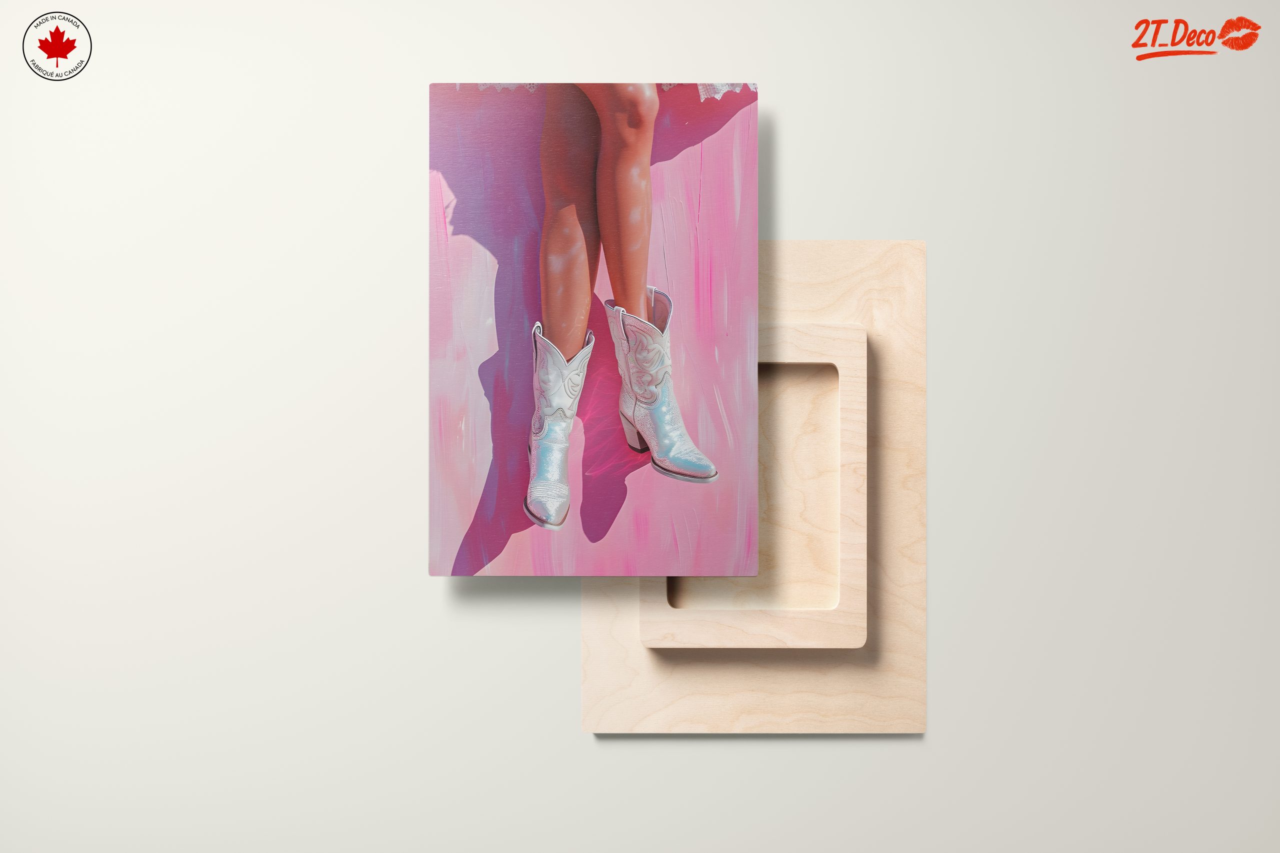 Stylized Fashion Artwork with Shimmering Cowboy Boots - Image 11