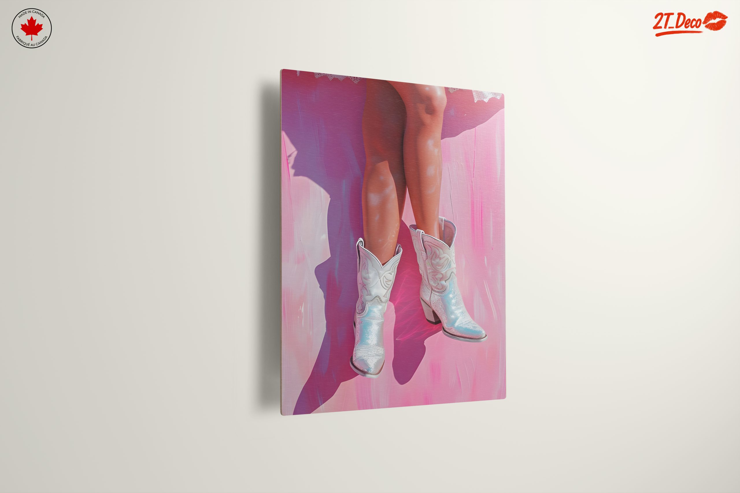 Stylized Fashion Artwork with Shimmering Cowboy Boots - Image 13