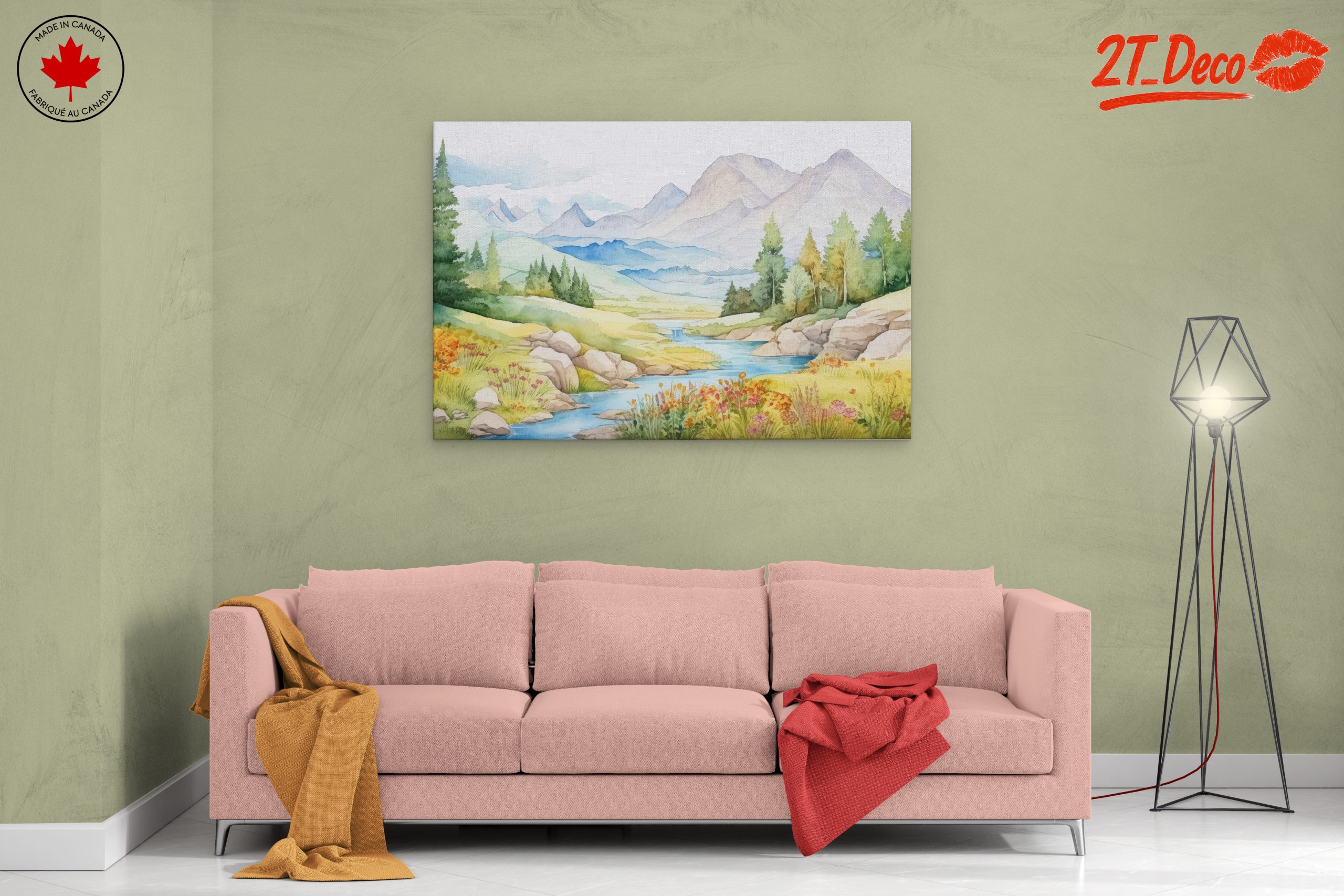 Serene Nature Landscape with Mountains and River 3 - Image 2