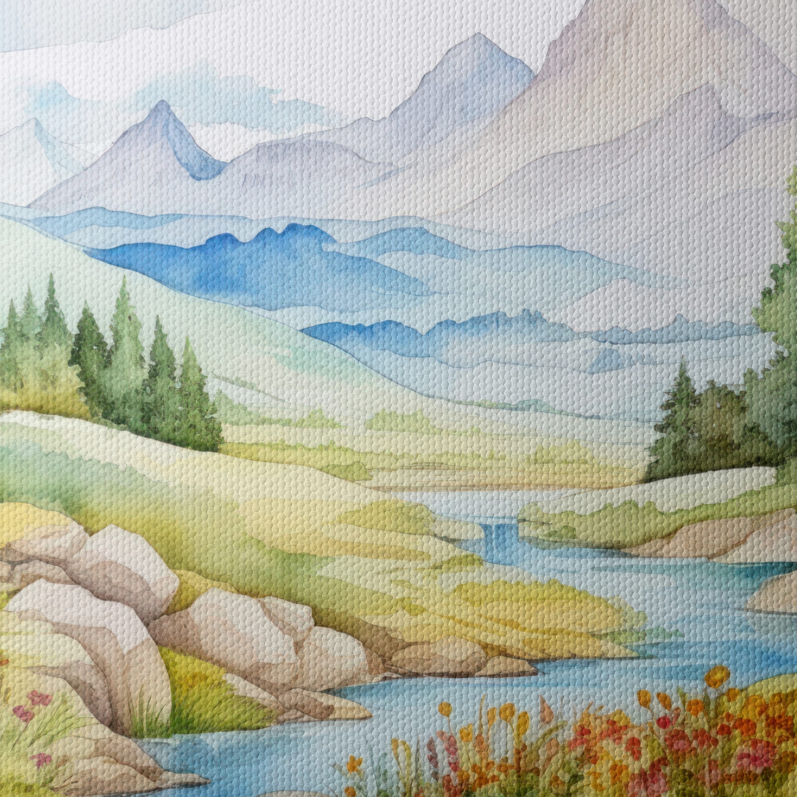 Serene Nature Landscape with Mountains and River 3 - Image 4