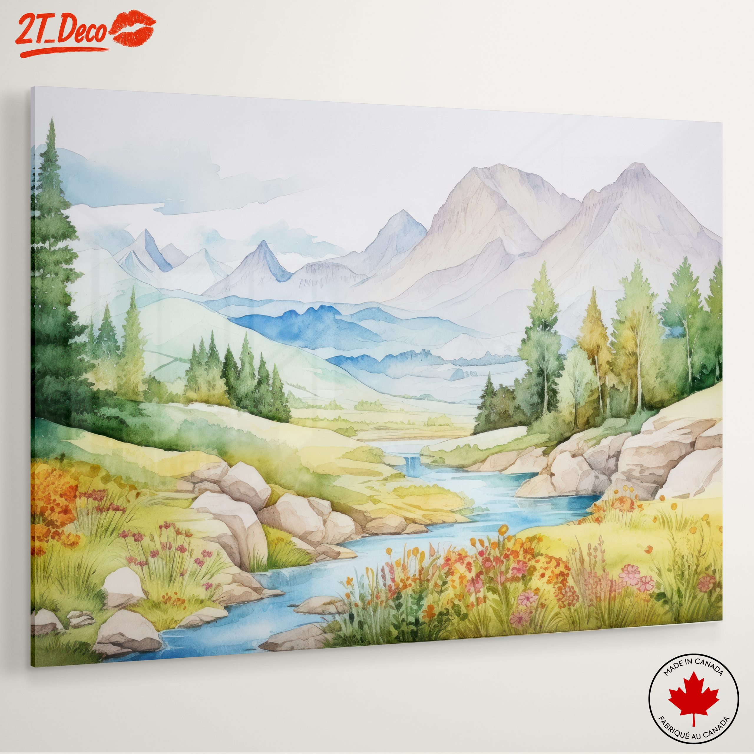 Serene Nature Landscape with Mountains and River 3 - Image 6