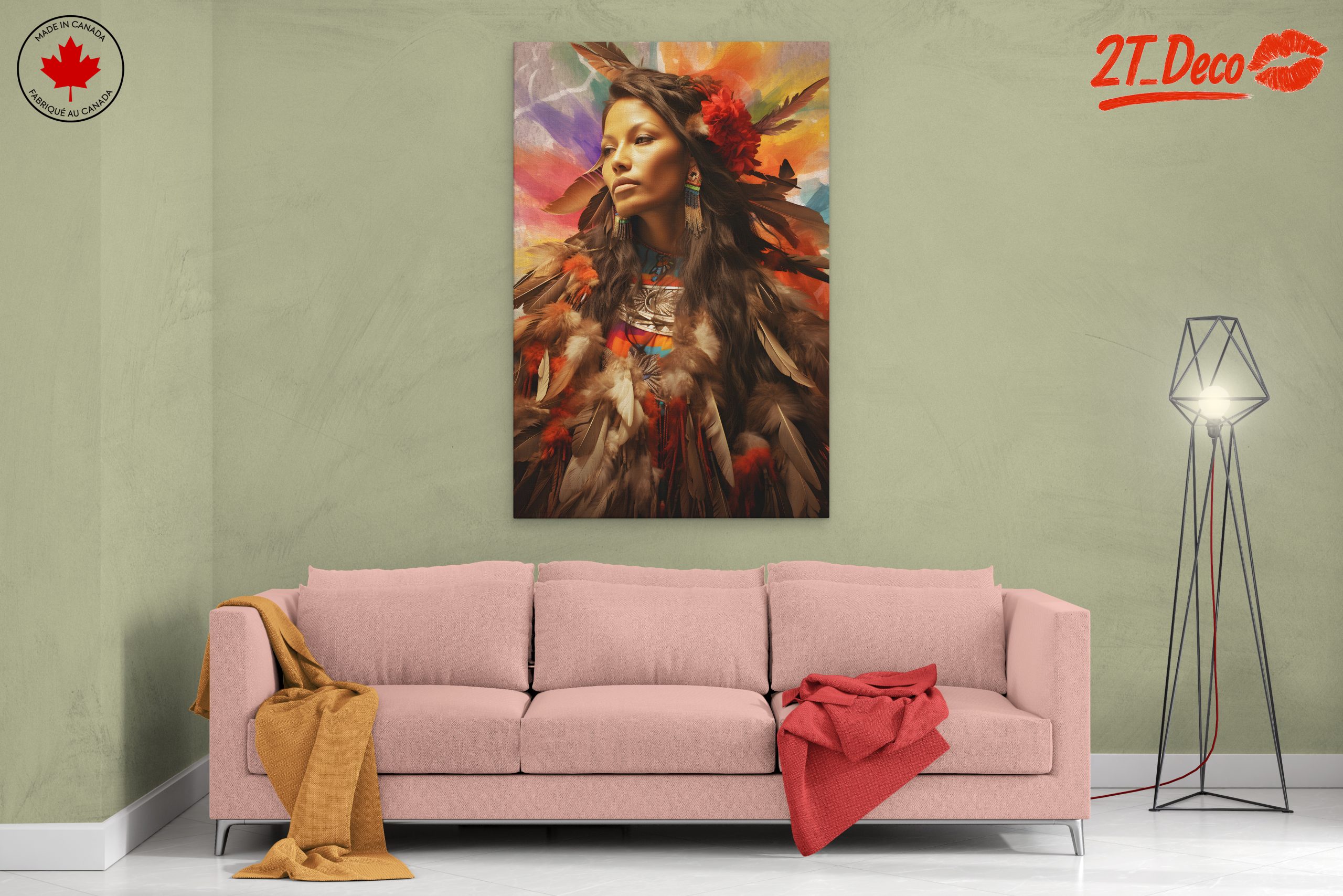 Vibrant Abstract Cultural Portrait - Image 2