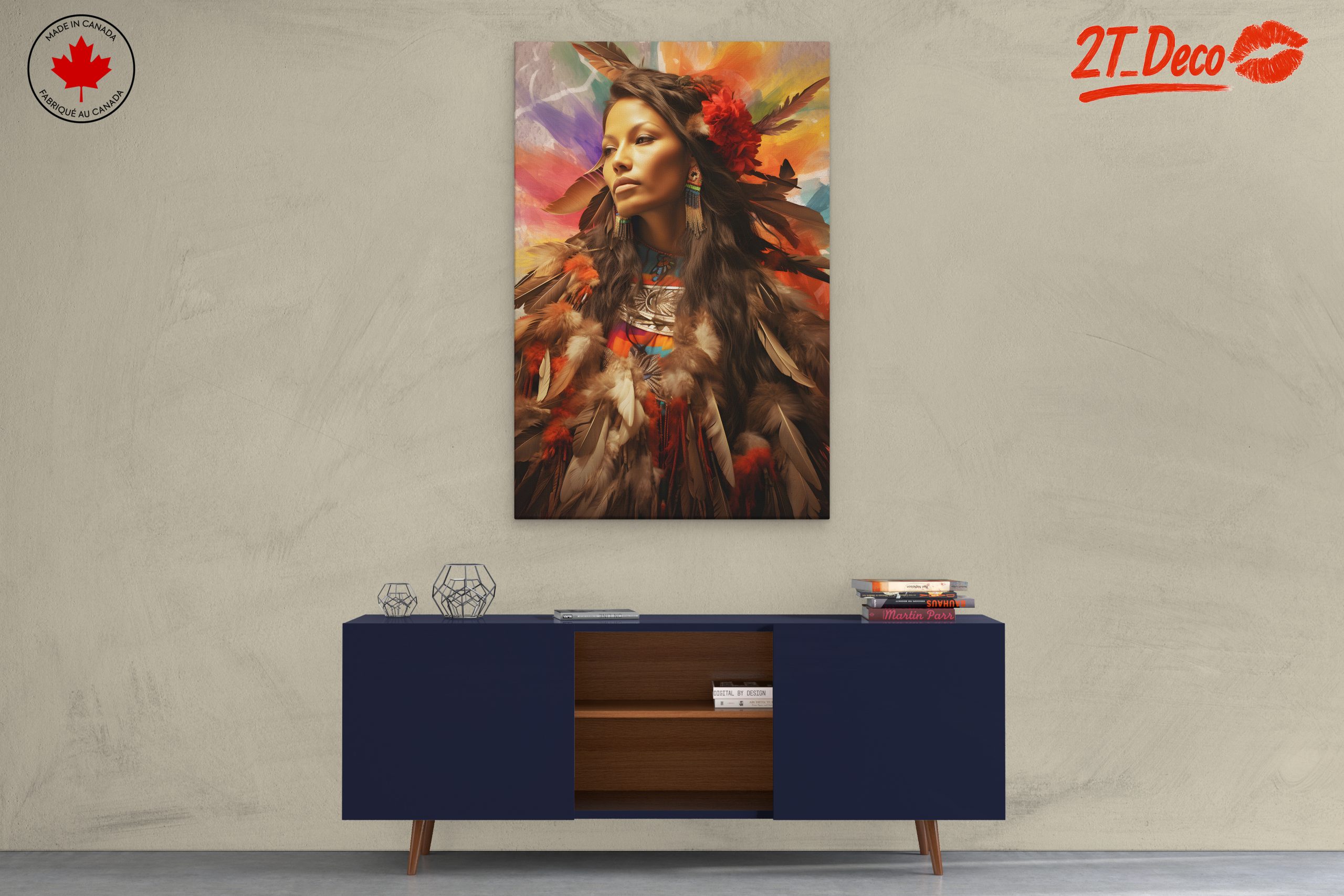 Vibrant Abstract Cultural Portrait - Image 3