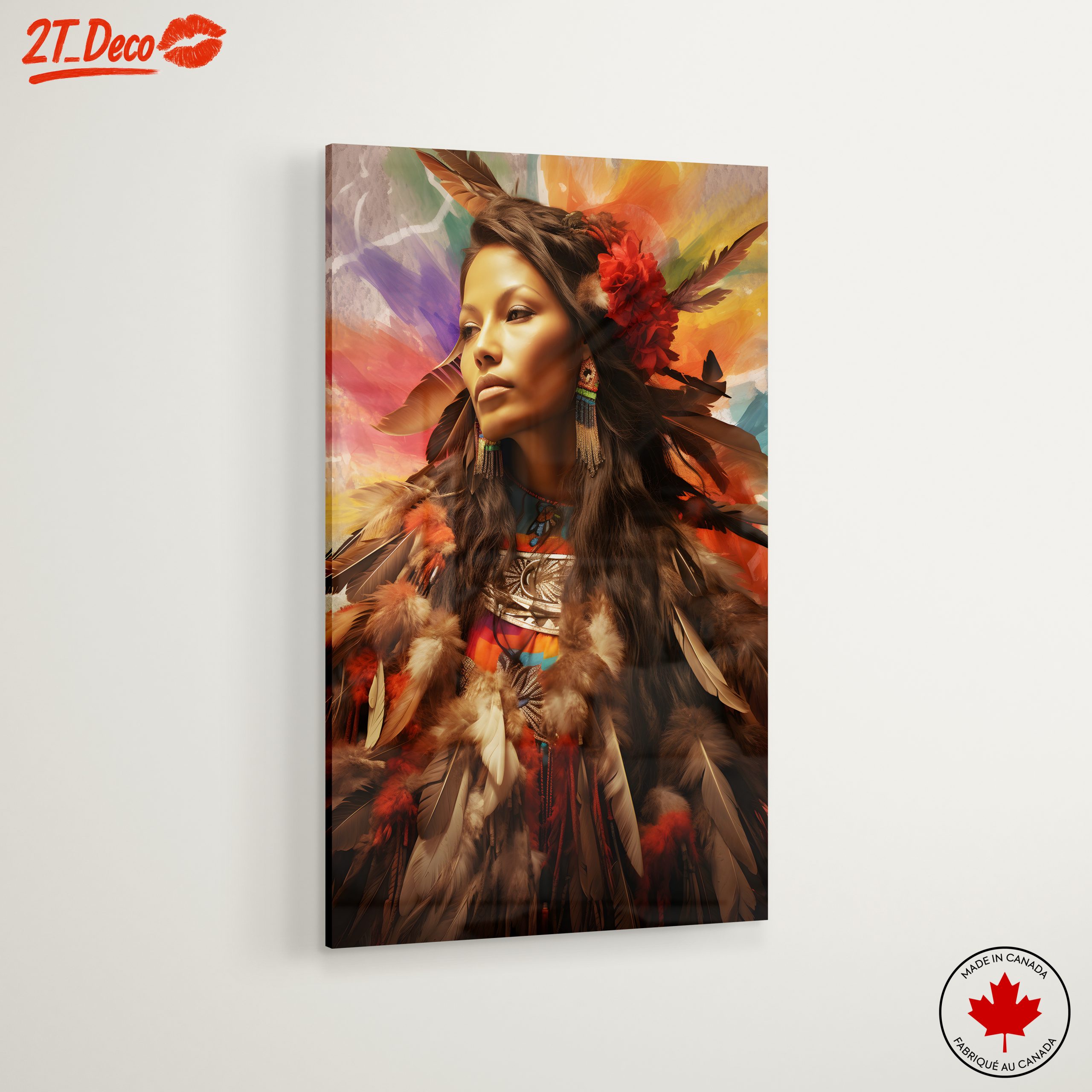 Vibrant Abstract Cultural Portrait - Image 6